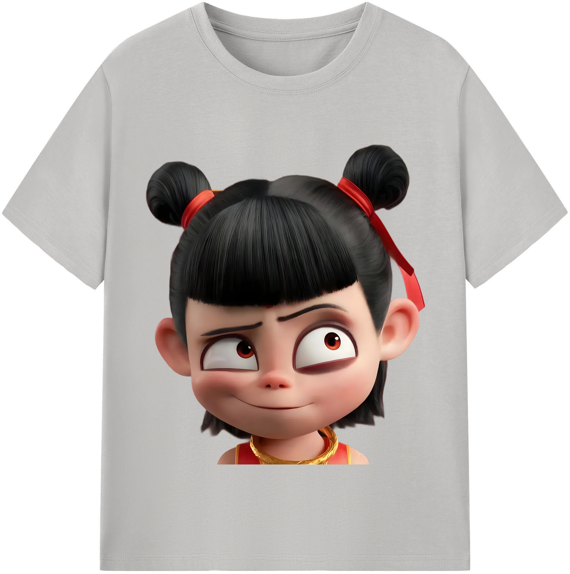 （画像用） Ne Zha 2 ナタ 魔童の大暴れ レディースカジュアルプリントTシャツ（綿100％）
