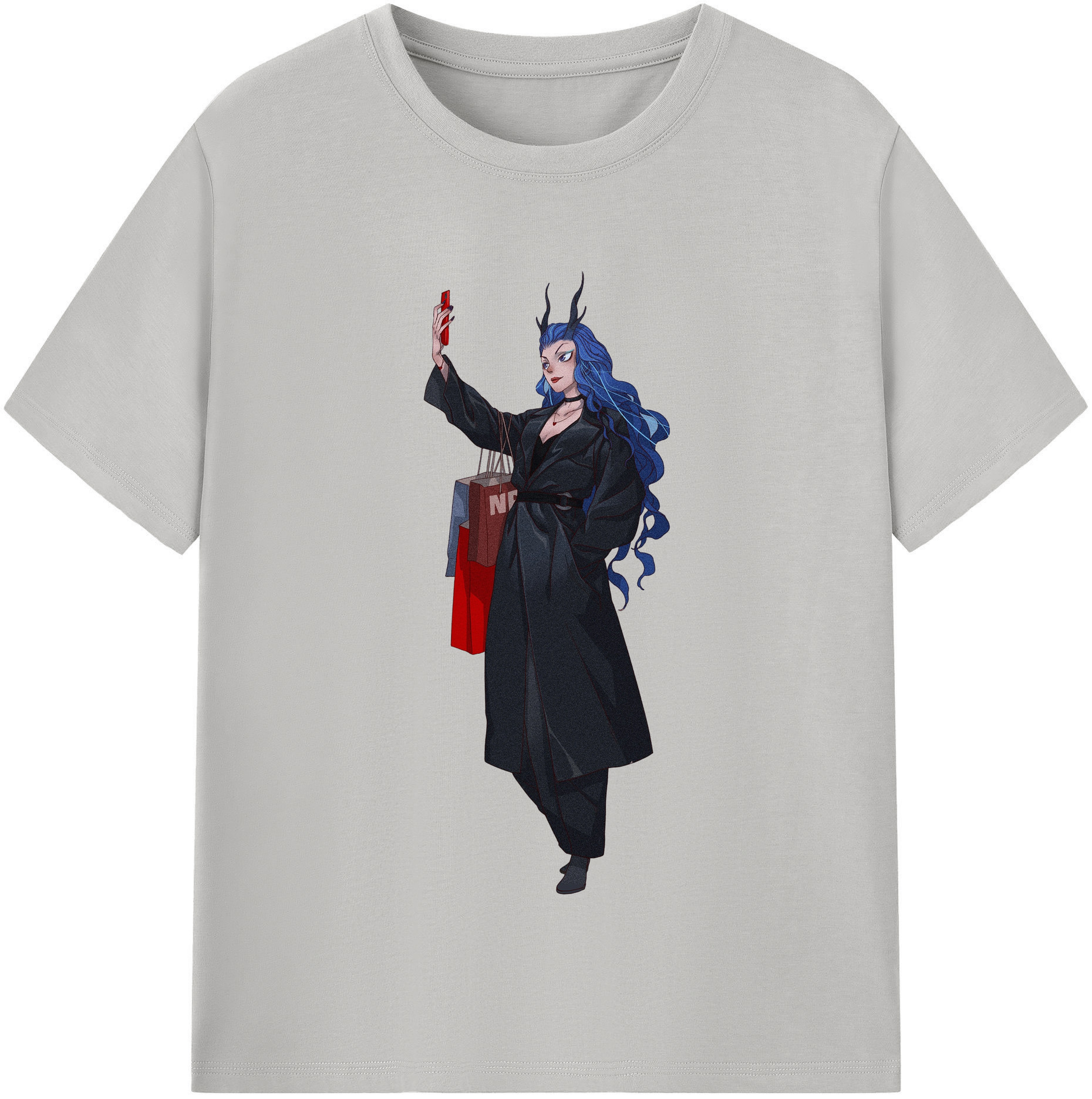 （画像用） Ne Zha 2 ナタ 魔童の大暴れ レディースカジュアルプリントTシャツ（綿100％）