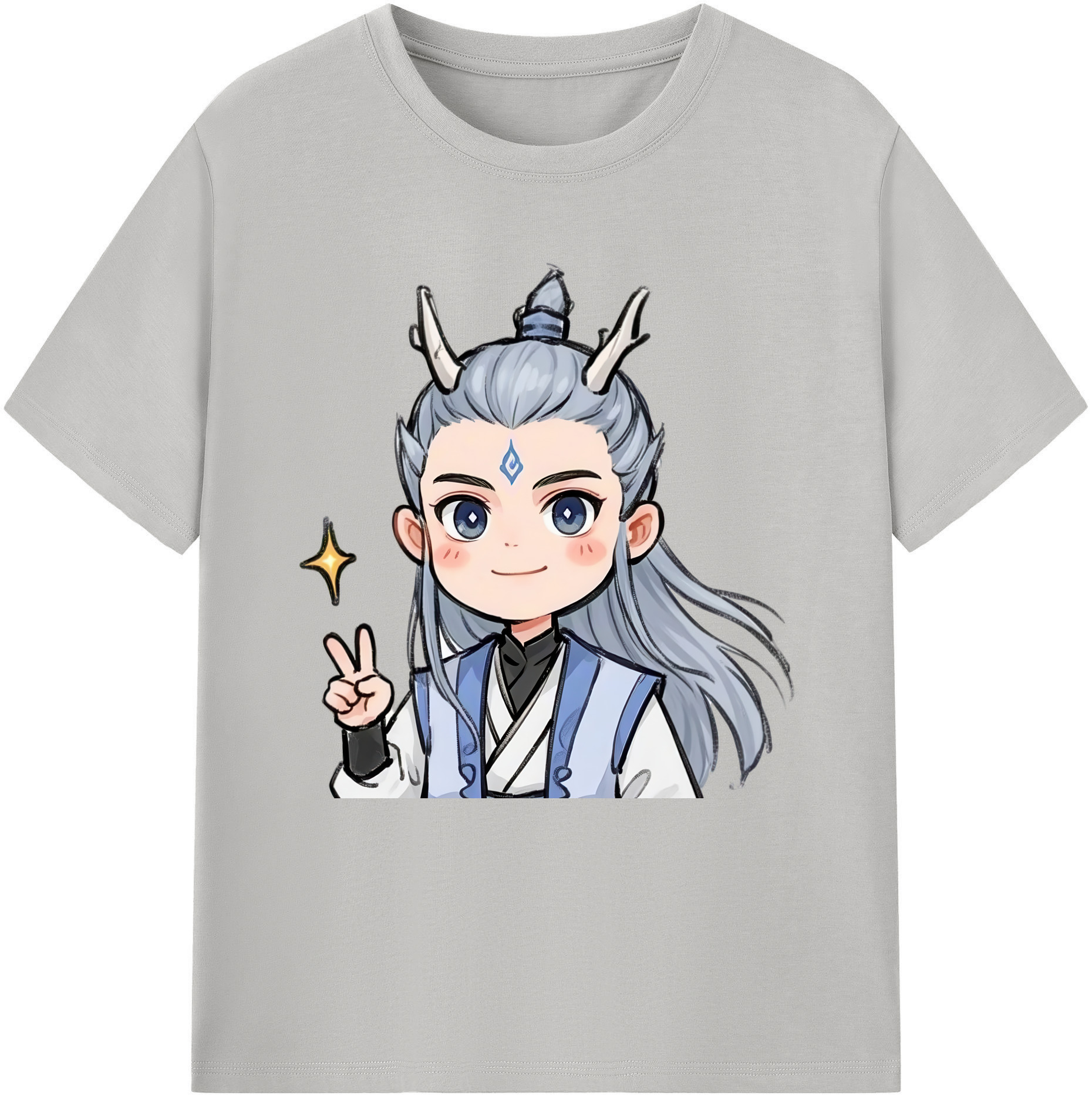 （画像用） Ne Zha 2 ナタ 魔童の大暴れ レディースカジュアルプリントTシャツ（綿100％）