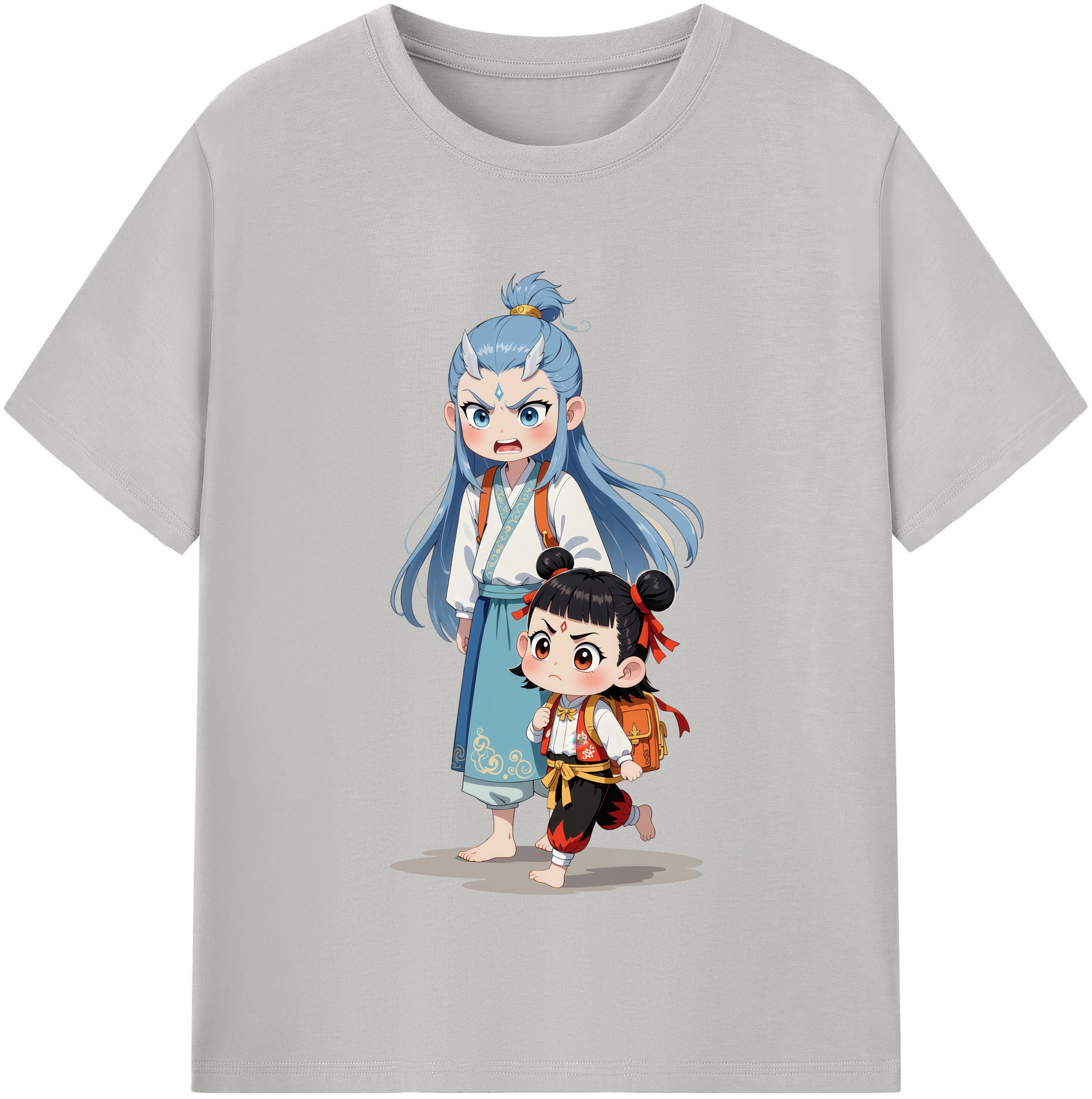（画像用） Ne Zha 2 ナタ 魔童の大暴れ レディースカジュアルプリントTシャツ（綿100％）