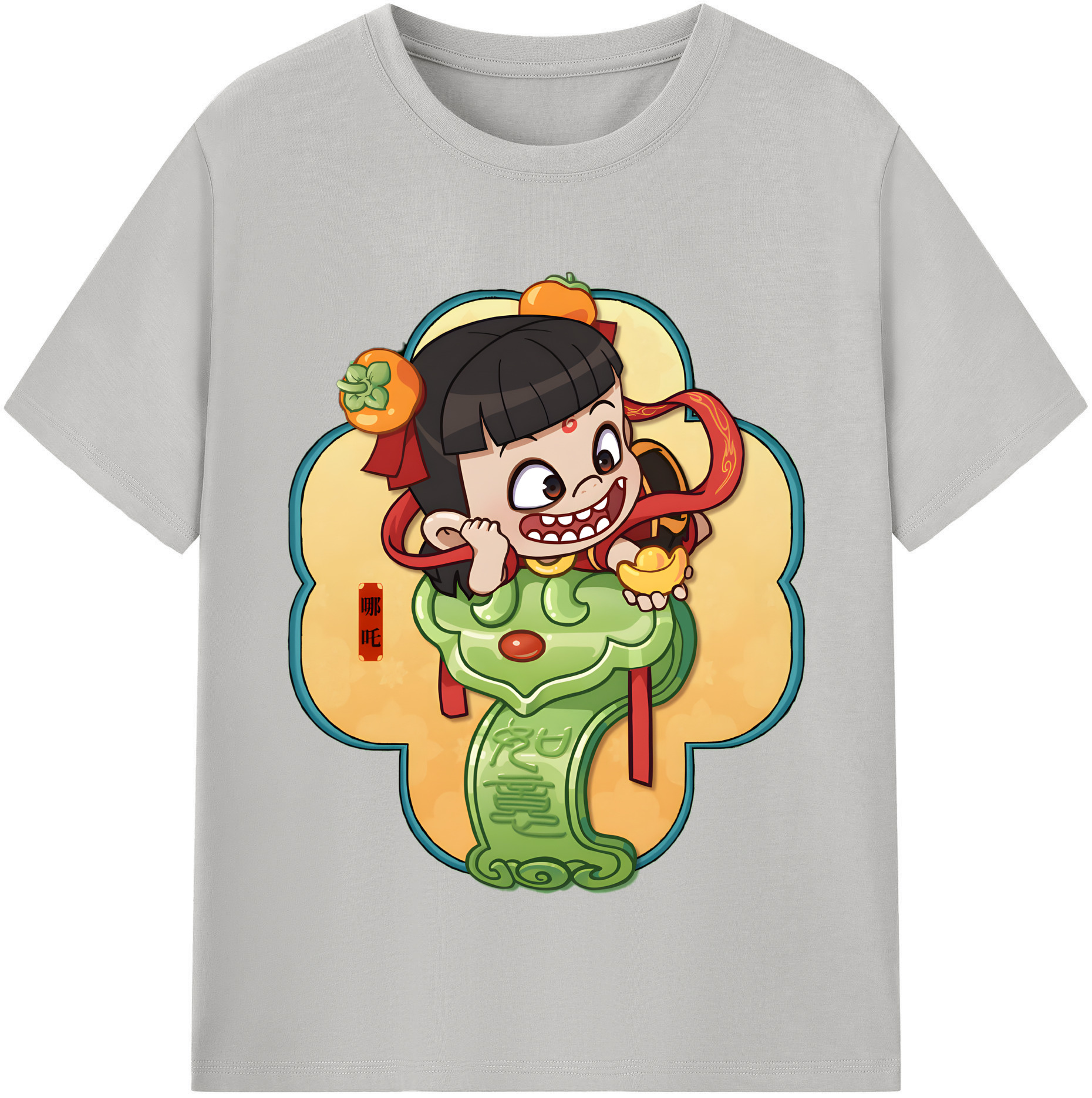 （画像用） Ne Zha 2 ナタ 魔童の大暴れ レディースカジュアルプリントTシャツ（綿100％）