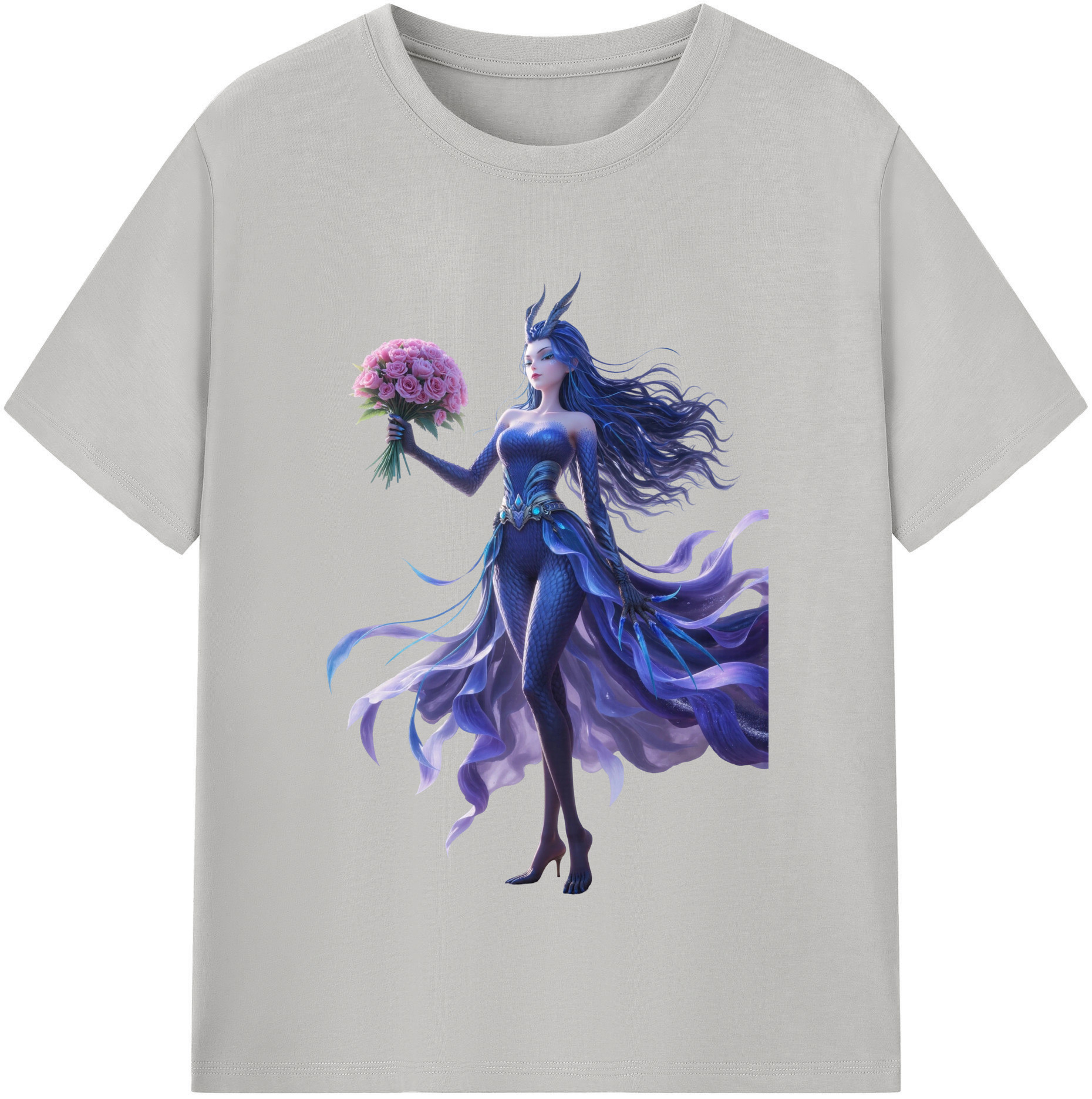 （画像用） Ne Zha 2 ナタ 魔童の大暴れ レディースカジュアルプリントTシャツ（綿100％）