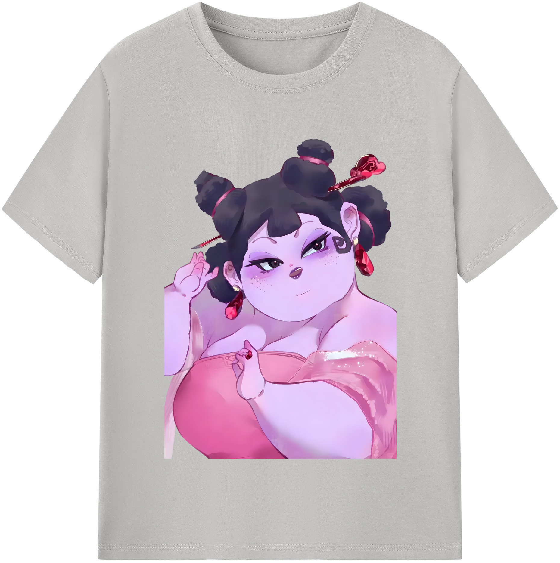 （画像用） Ne Zha 2 ナタ 魔童の大暴れ レディースカジュアルプリントTシャツ（綿100％）