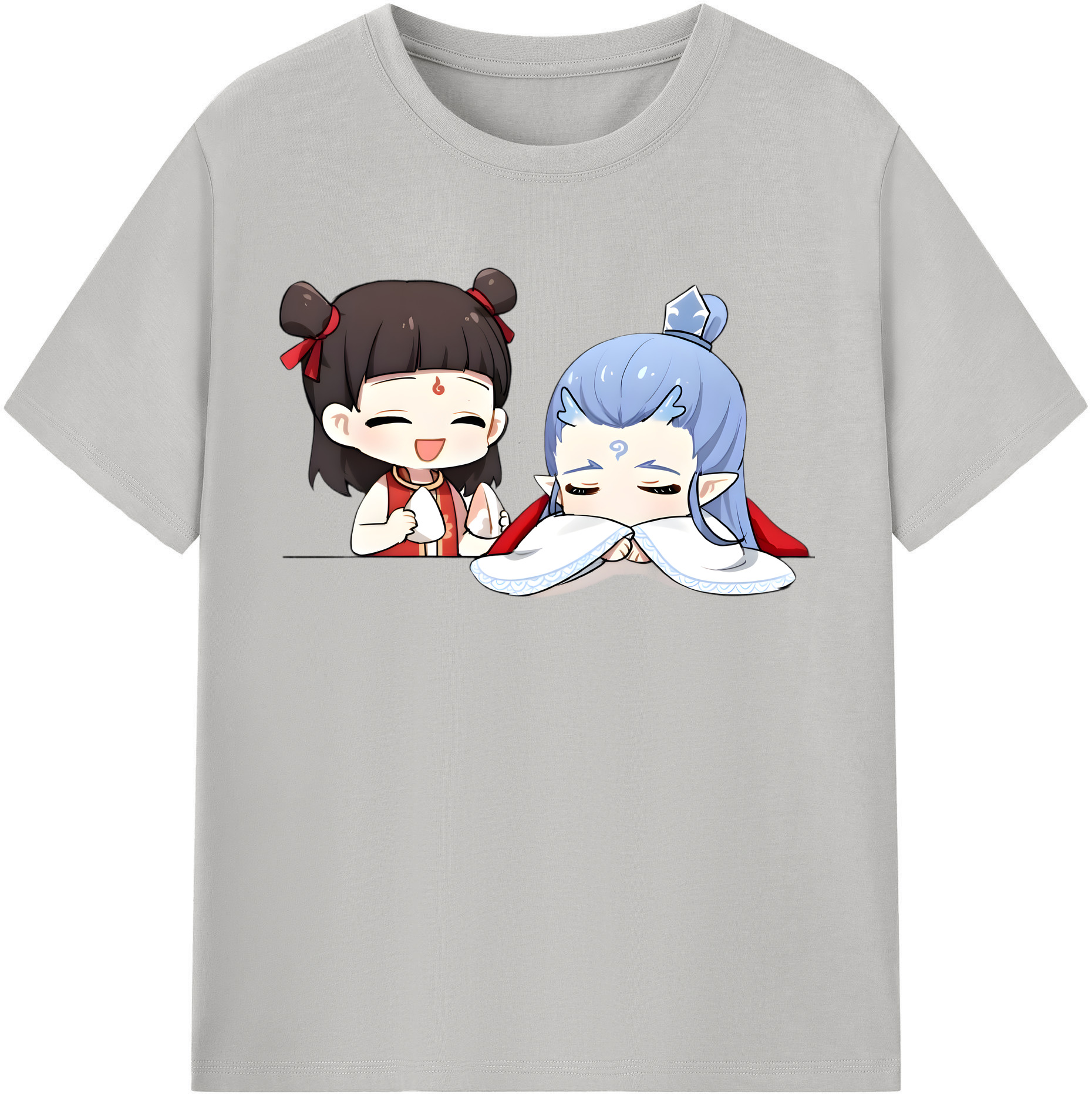 （画像用） Ne Zha 2 ナタ 魔童の大暴れ レディースカジュアルプリントTシャツ（綿100％）