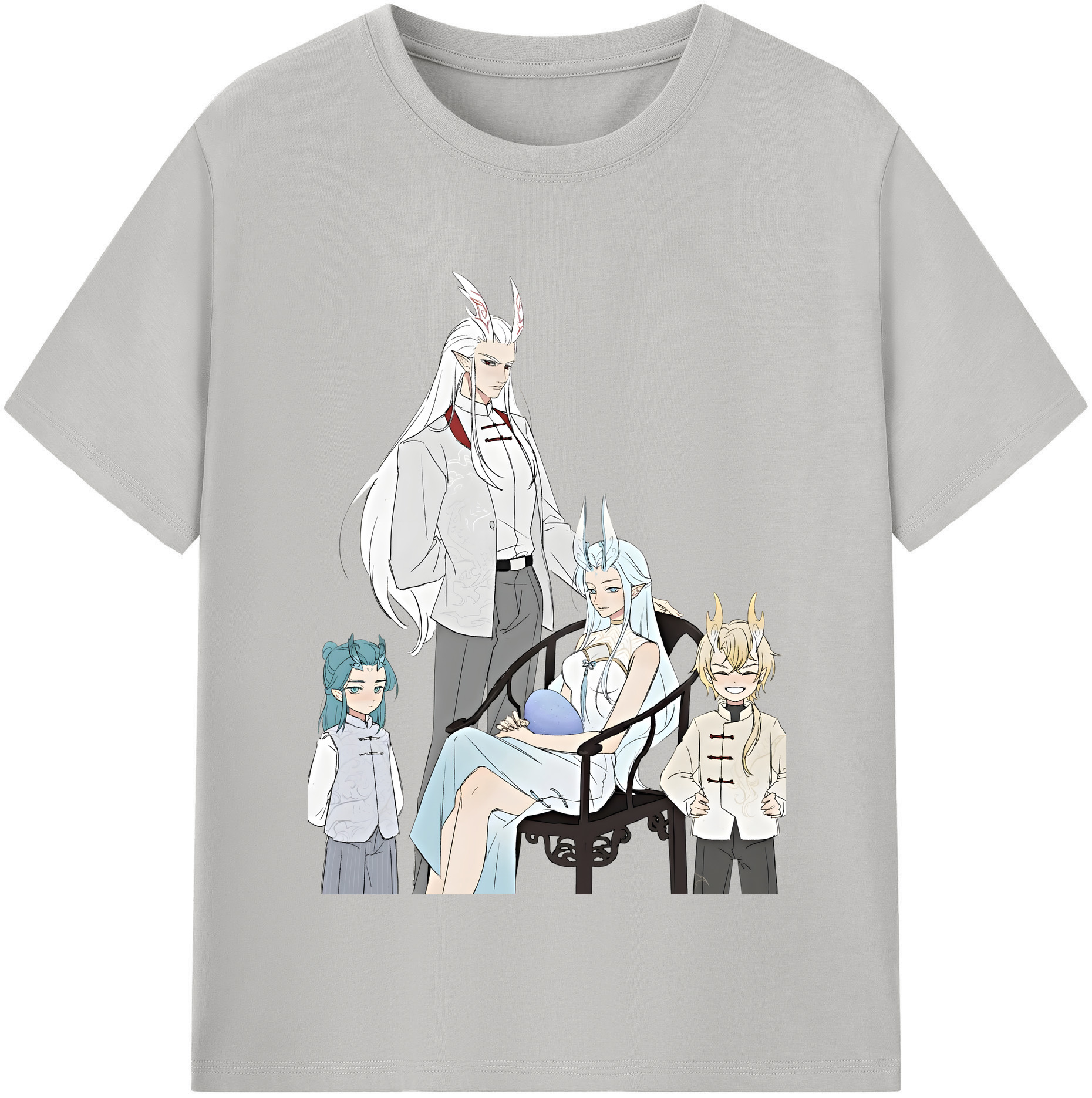 （画像用） Ne Zha 2 ナタ 魔童の大暴れ レディースカジュアルプリントTシャツ（綿100％）