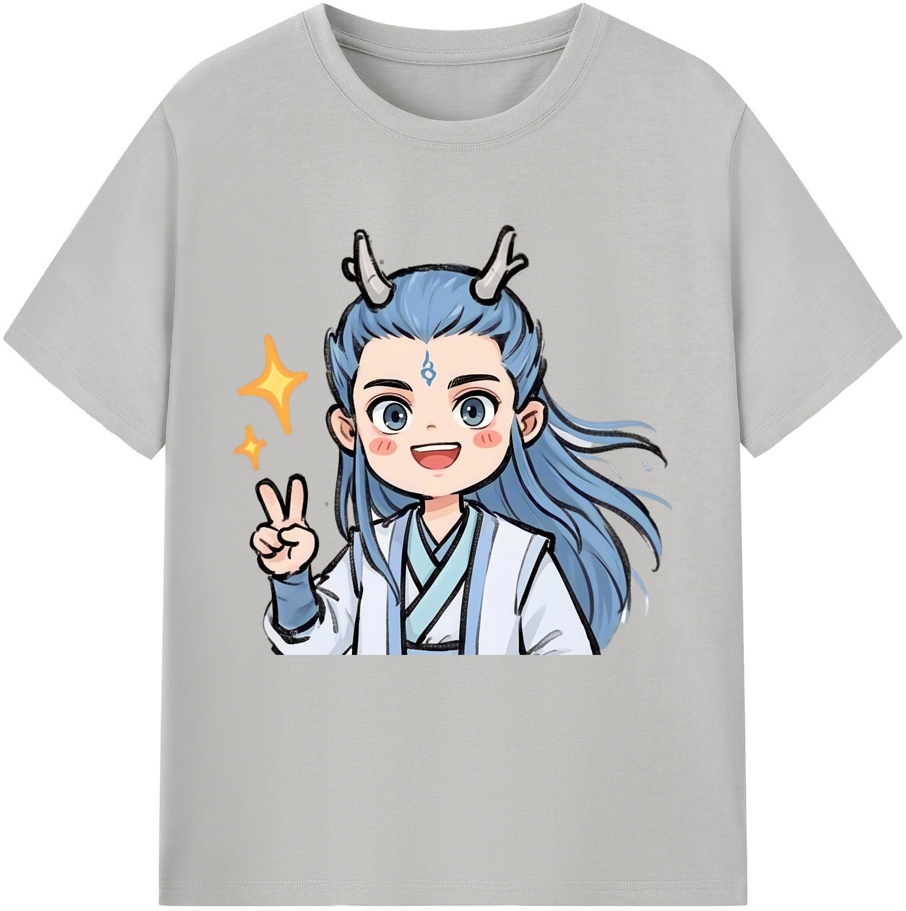 （画像用） Ne Zha 2 ナタ 魔童の大暴れ レディースカジュアルプリントTシャツ（綿100％）