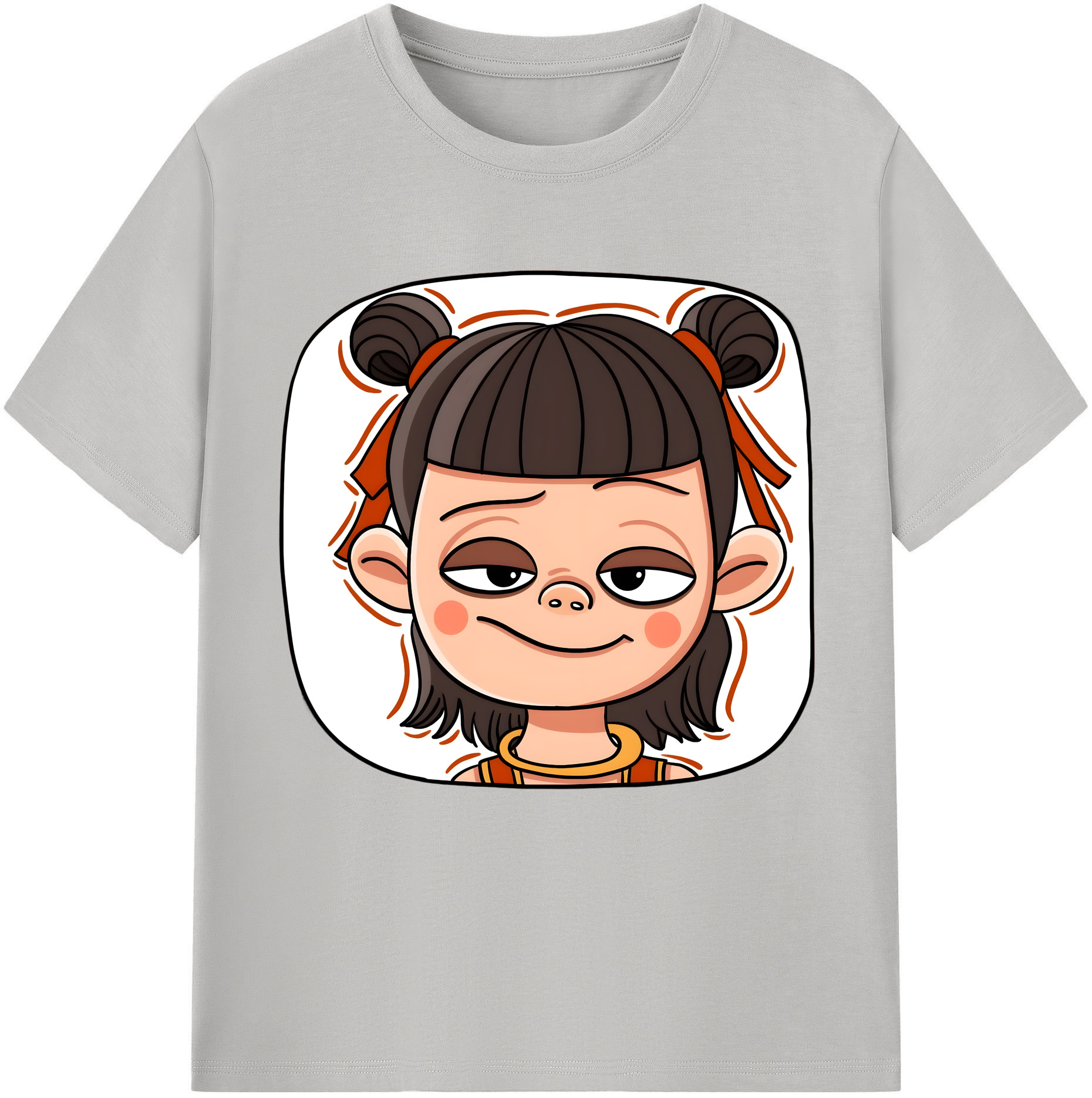 （画像用） Ne Zha 2 ナタ 魔童の大暴れ レディースカジュアルプリントTシャツ（綿100％）