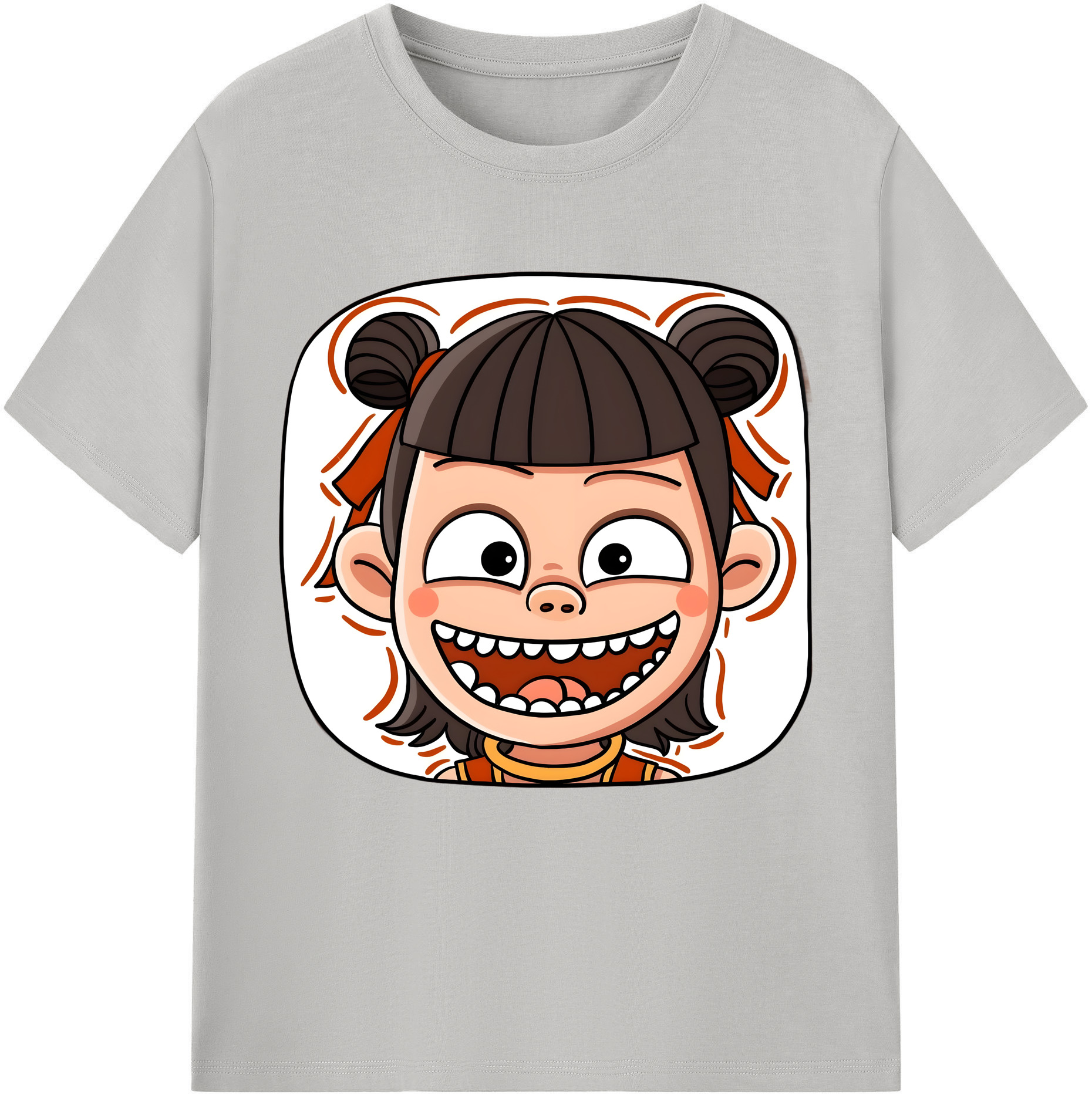 （画像用） Ne Zha 2 ナタ 魔童の大暴れ レディースカジュアルプリントTシャツ（綿100％）