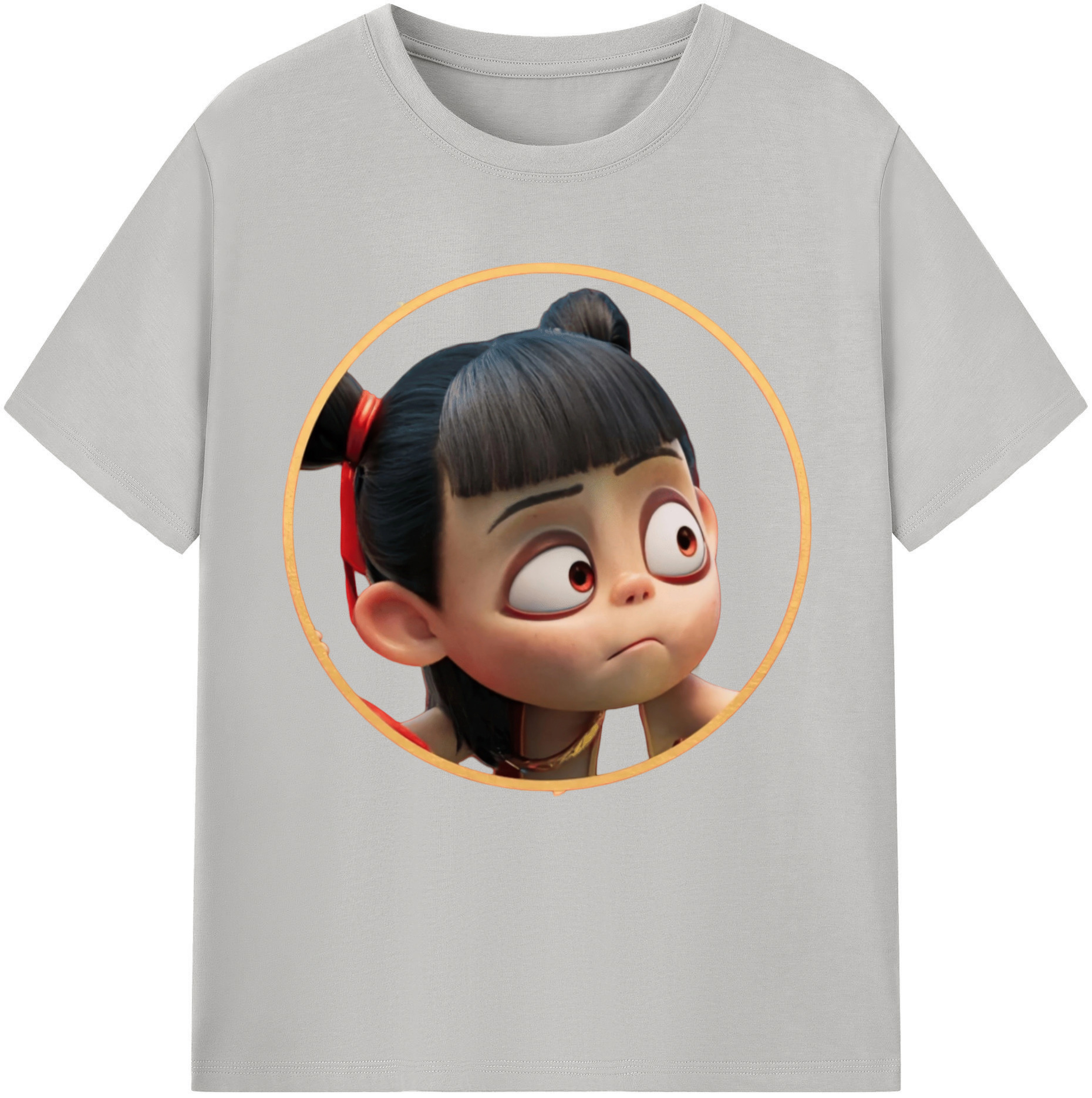 （画像用） Ne Zha 2 ナタ 魔童の大暴れ レディースカジュアルプリントTシャツ（綿100％）