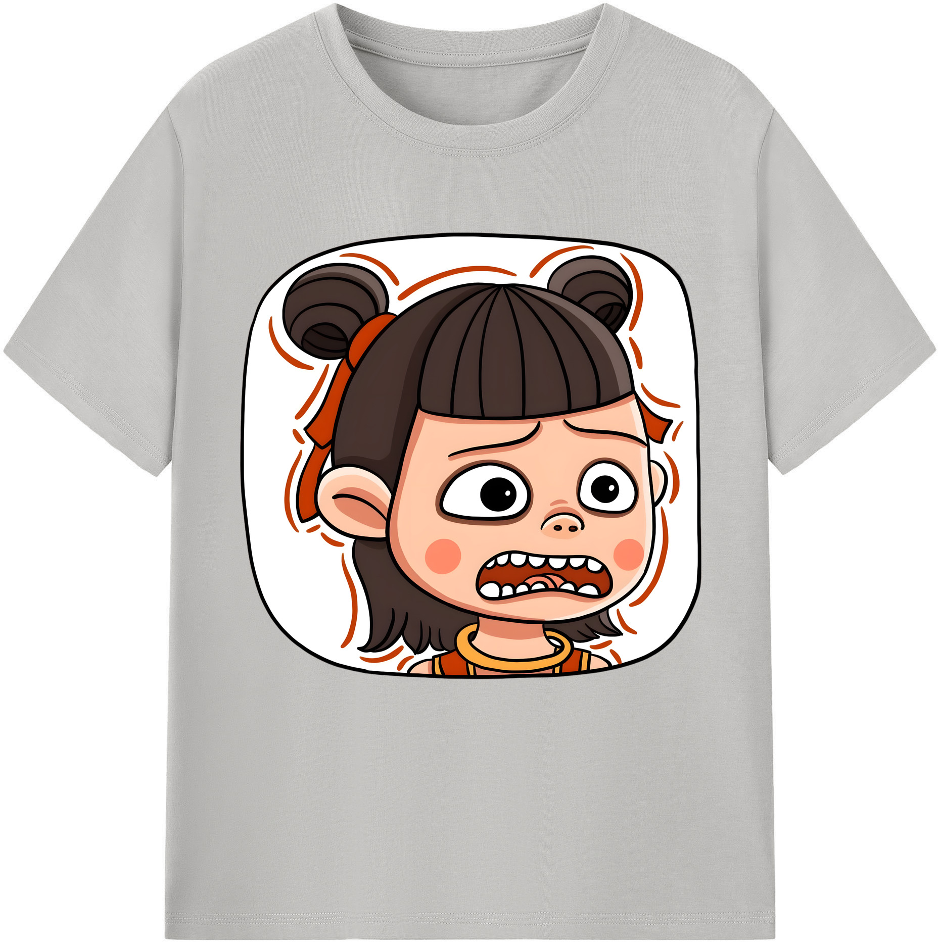 （画像用） Ne Zha 2 ナタ 魔童の大暴れ レディースカジュアルプリントTシャツ（綿100％）