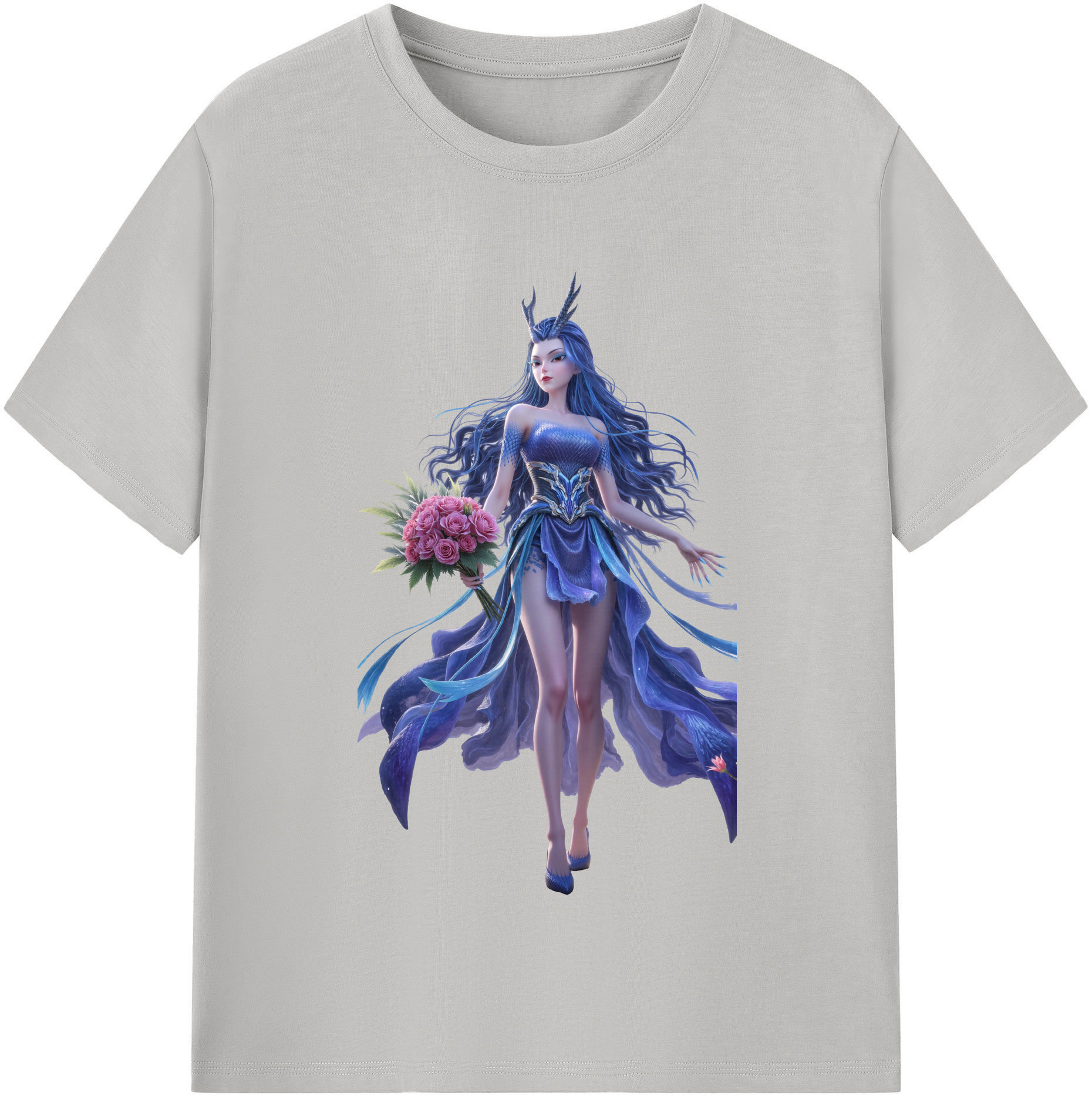 （画像用） Ne Zha 2 ナタ 魔童の大暴れ レディースカジュアルプリントTシャツ（綿100％）