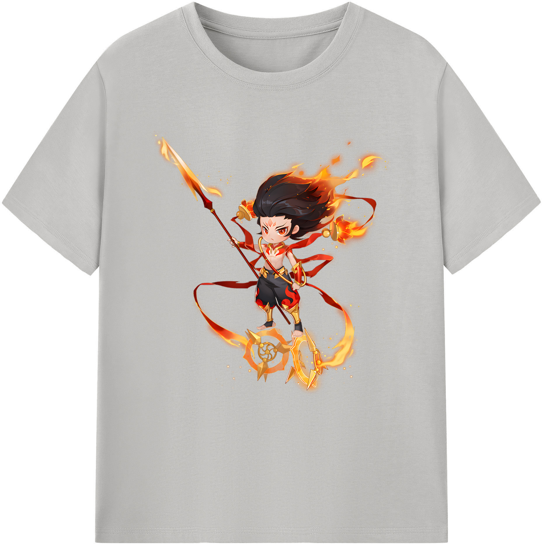 （画像用） Ne Zha 2 ナタ 魔童の大暴れ レディースカジュアルプリントTシャツ（綿100％）