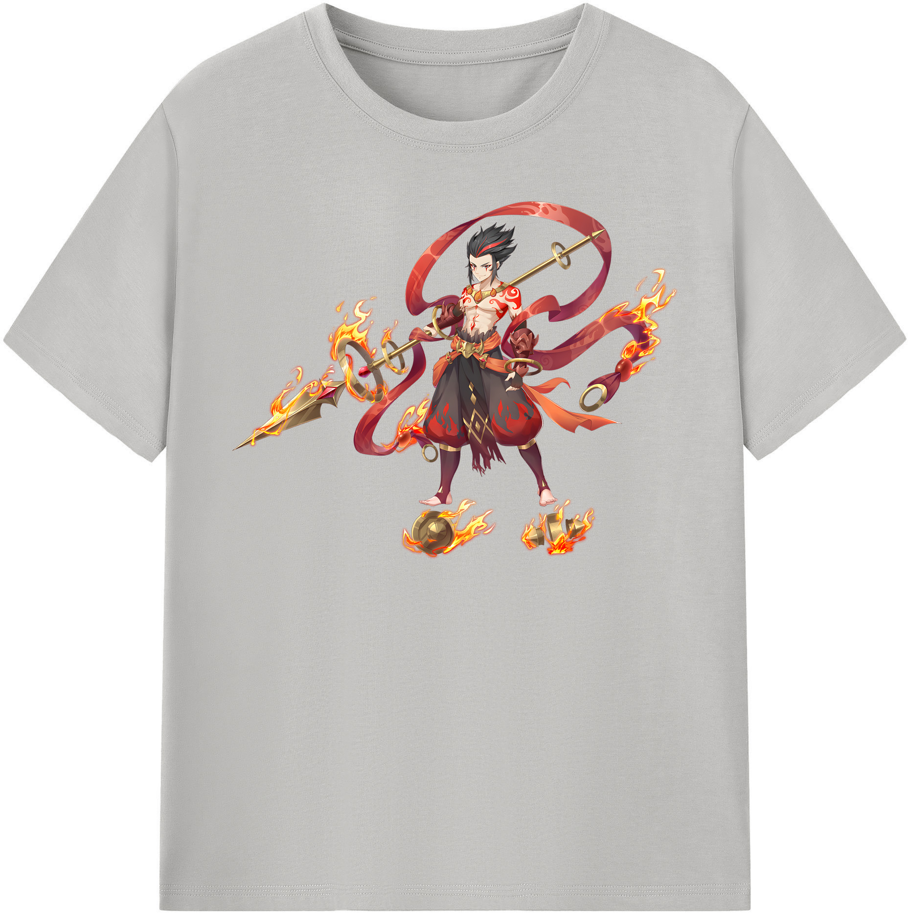 （画像用） Ne Zha 2 ナタ 魔童の大暴れ レディースカジュアルプリントTシャツ（綿100％）