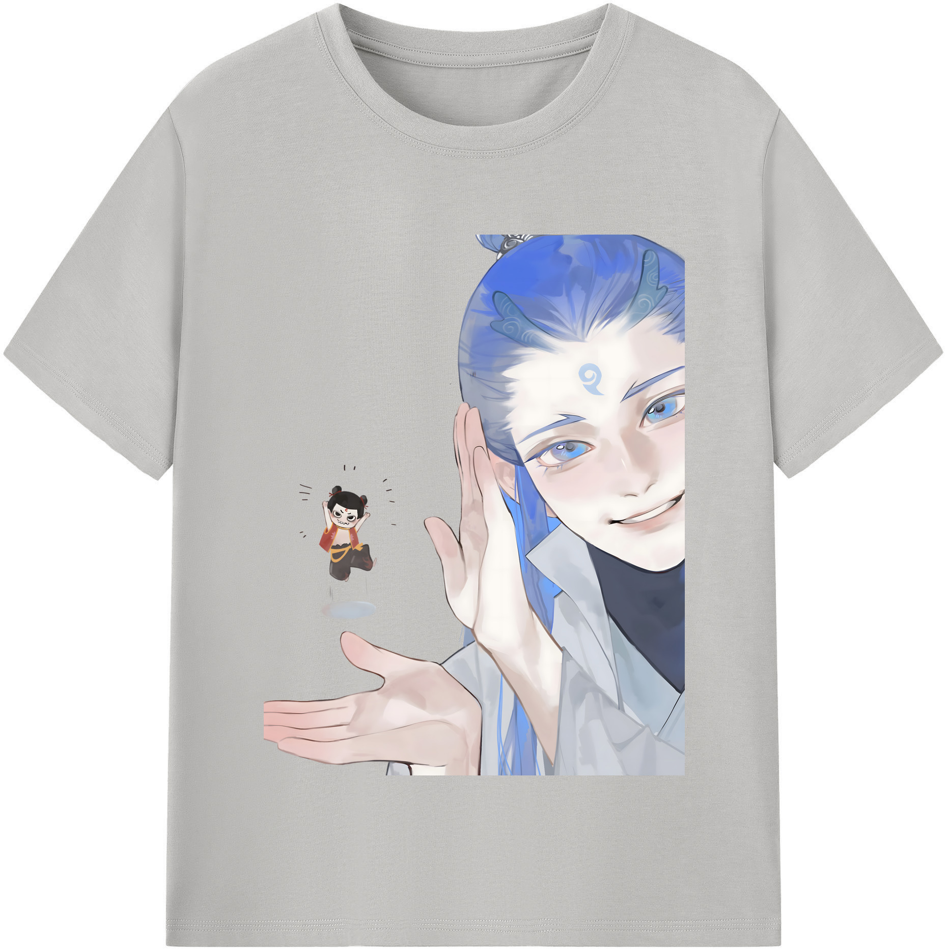 （画像用） Ne Zha 2 ナタ 魔童の大暴れ レディースカジュアルプリントTシャツ（綿100％）