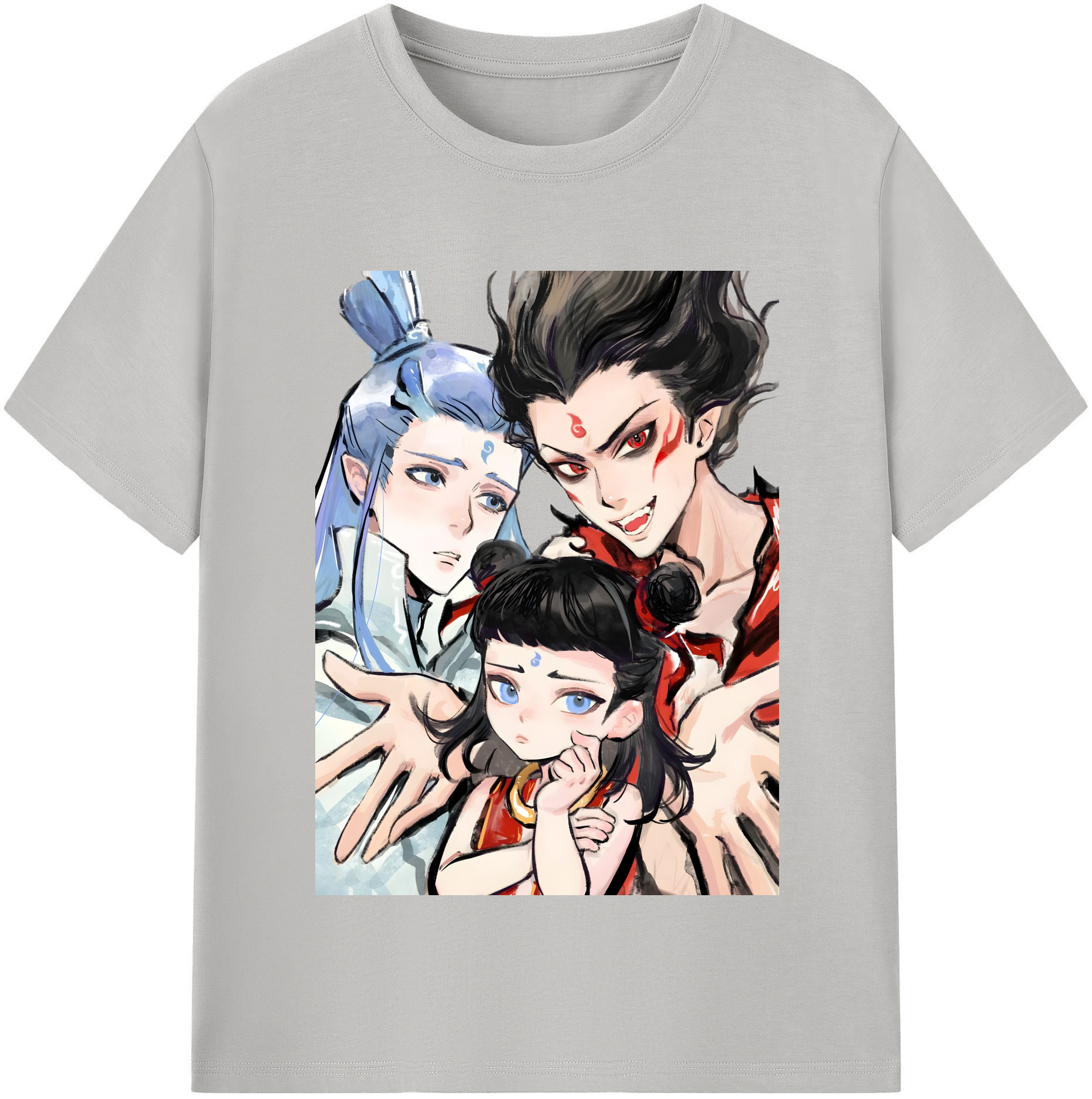 （画像用） Ne Zha 2 ナタ 魔童の大暴れ レディースカジュアルプリントTシャツ（綿100％）