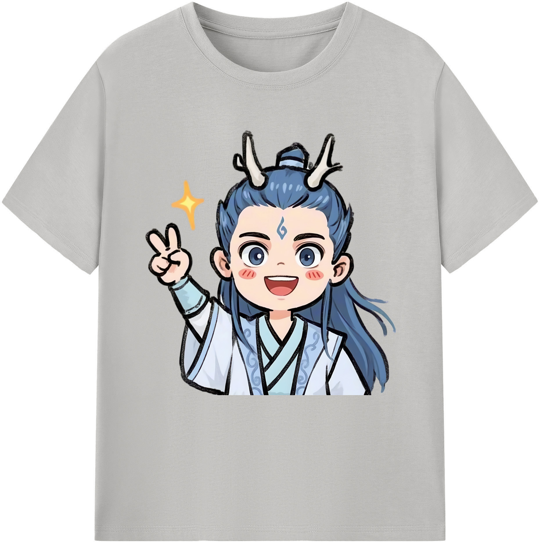 （画像用） Ne Zha 2 ナタ 魔童の大暴れ レディースカジュアルプリントTシャツ（綿100％）