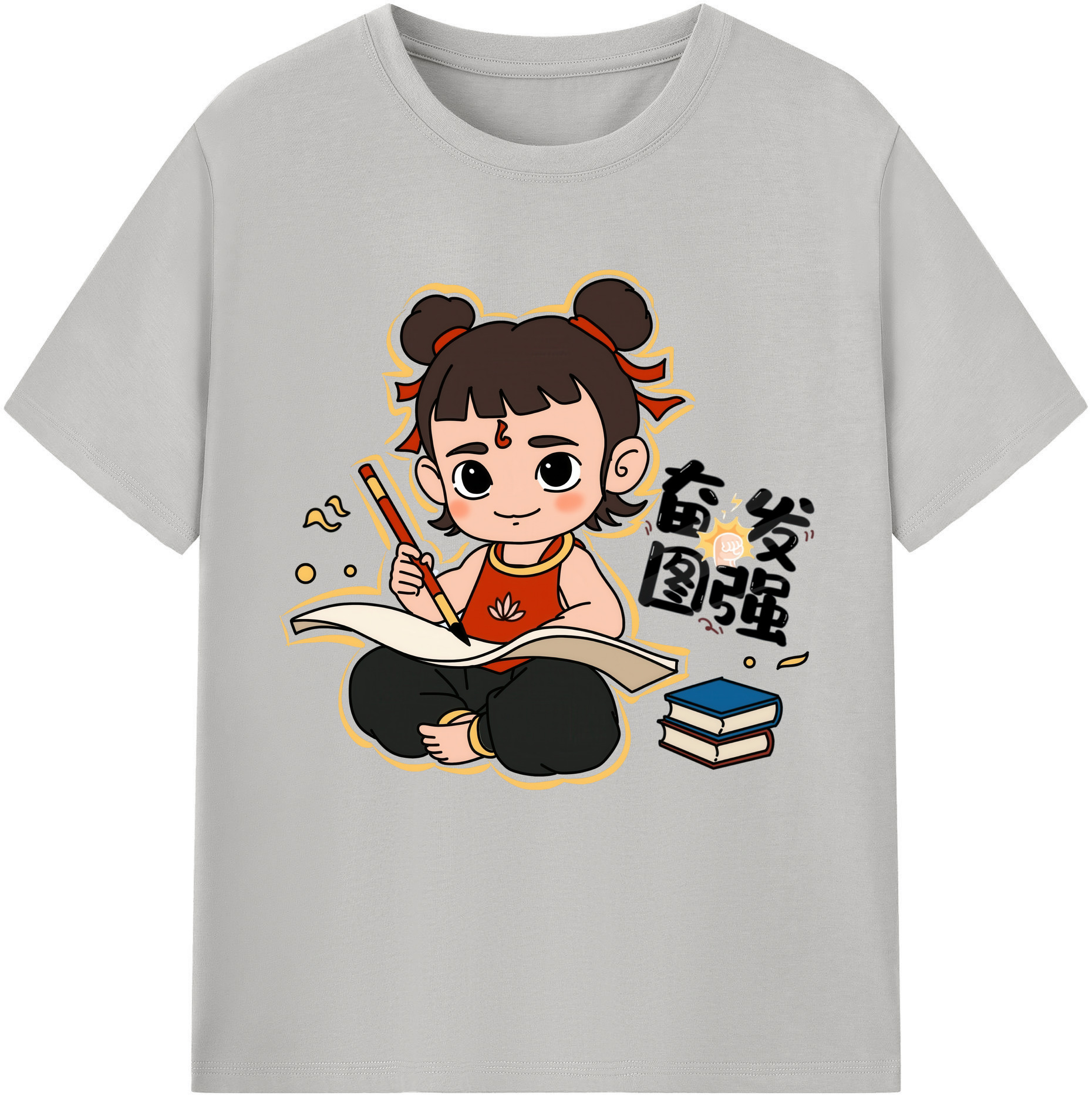 （画像用） Ne Zha 2 ナタ 魔童の大暴れ レディースカジュアルプリントTシャツ（綿100％）