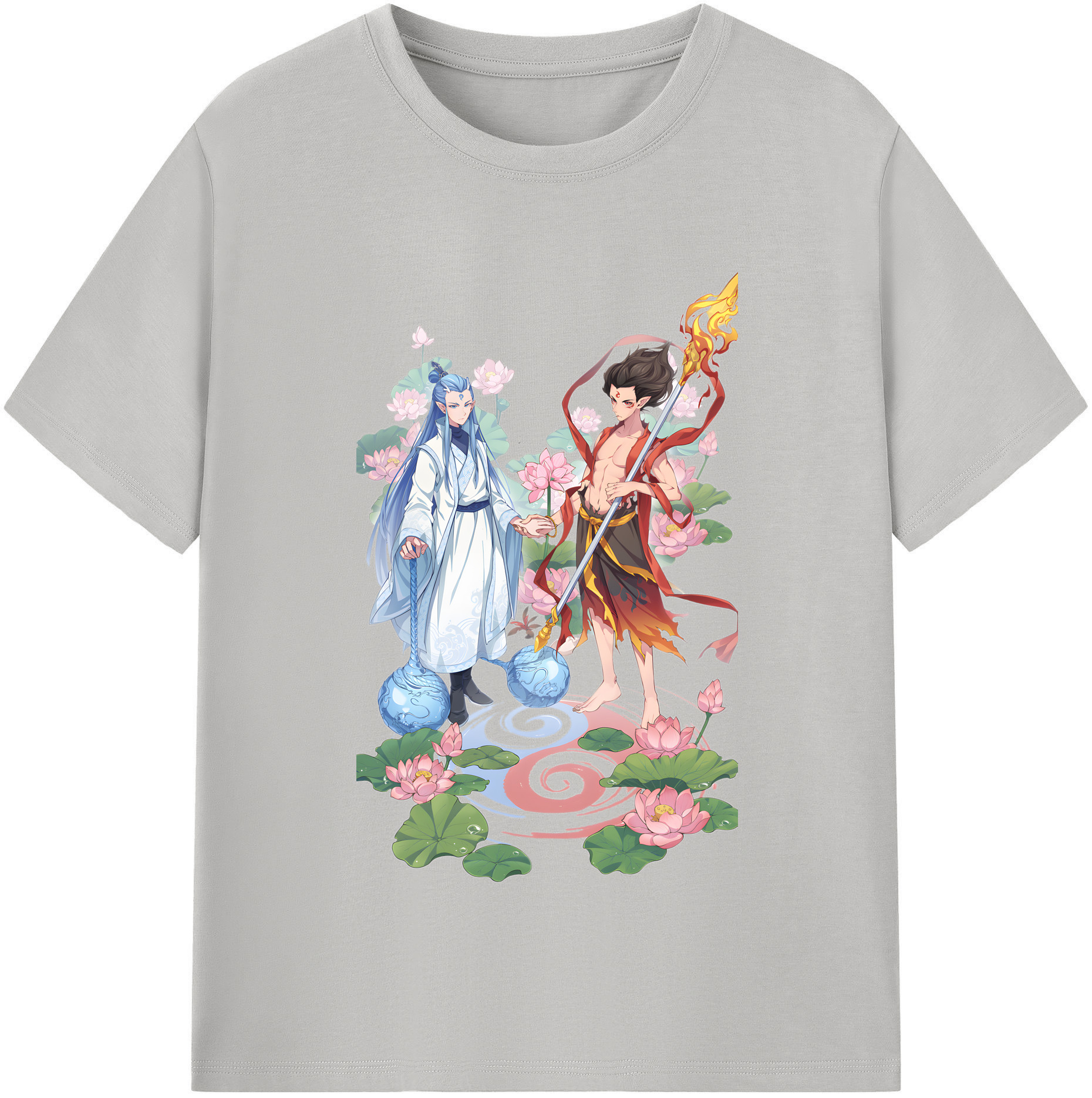 （画像用） Ne Zha 2 ナタ 魔童の大暴れ レディースカジュアルプリントTシャツ（綿100％）