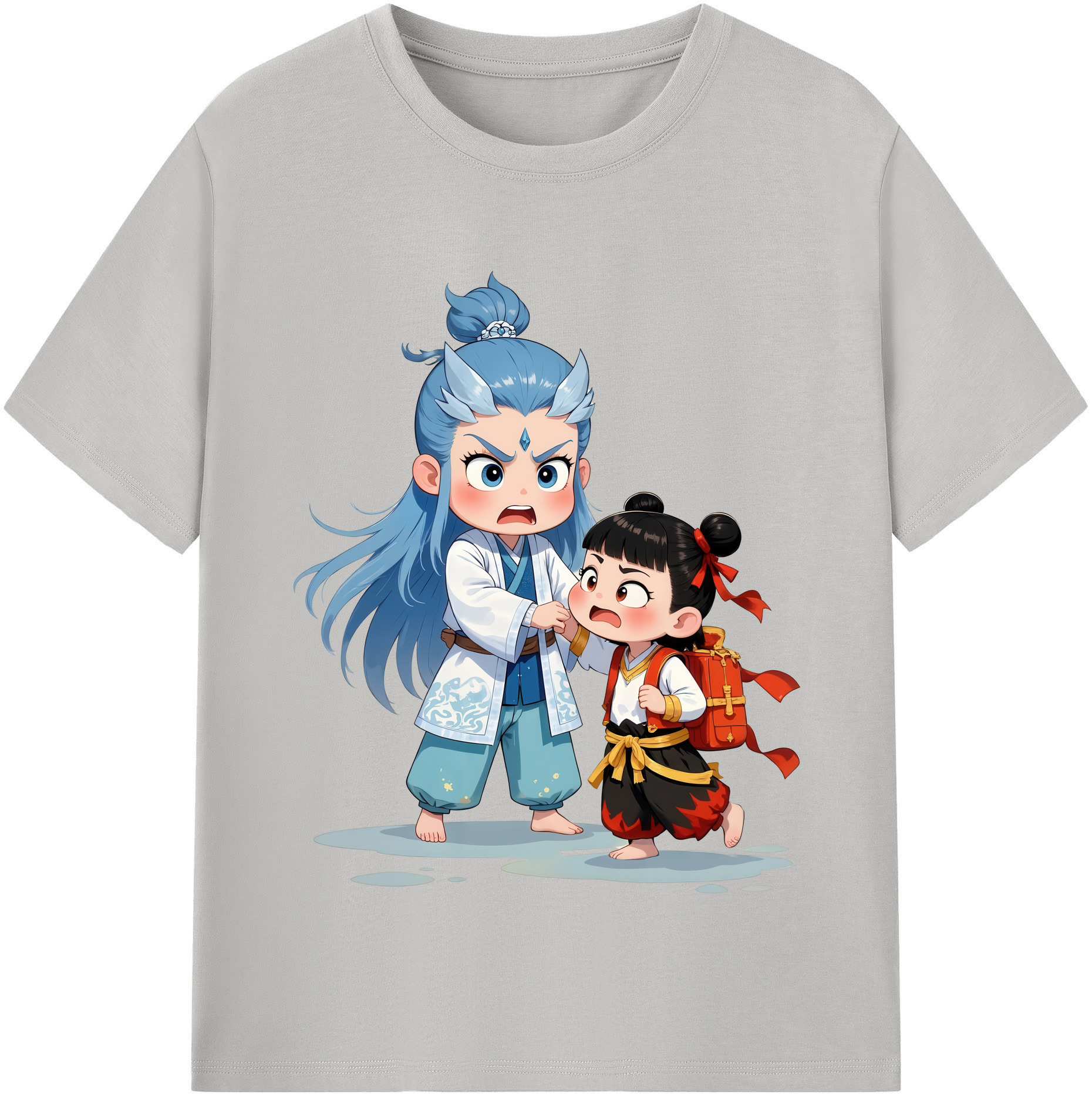 （画像用） Ne Zha 2 ナタ 魔童の大暴れ レディースカジュアルプリントTシャツ（綿100％）