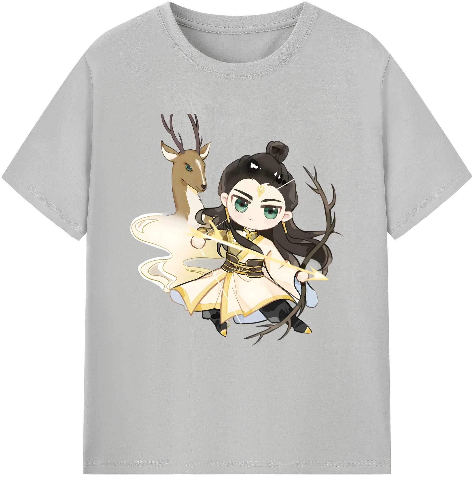 （画像用） Ne Zha 2 ナタ 魔童の大暴れ レディースカジュアルプリントTシャツ（綿100％）