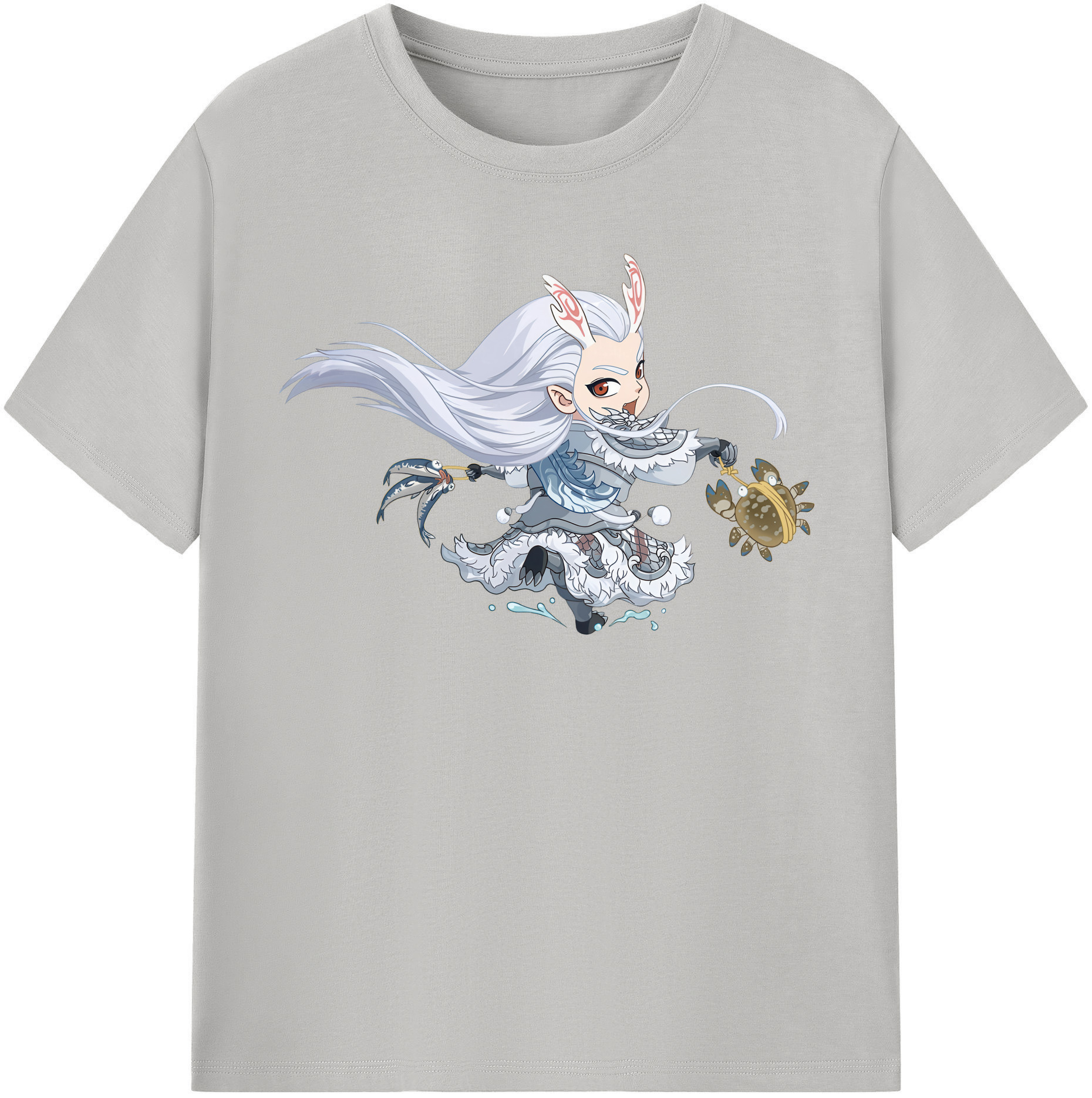（画像用） Ne Zha 2 ナタ 魔童の大暴れ レディースカジュアルプリントTシャツ（綿100％）