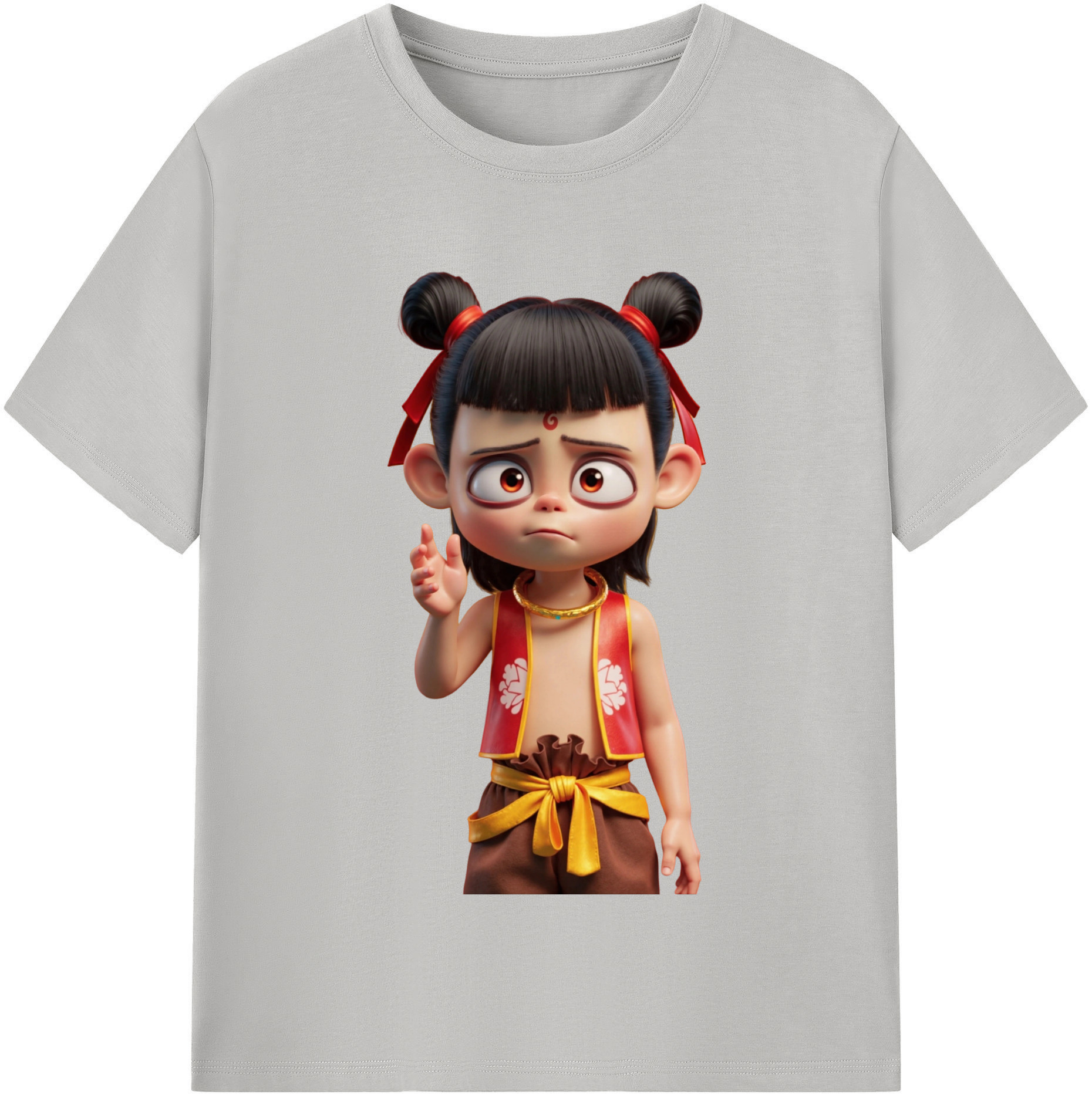（画像用） Ne Zha 2 ナタ 魔童の大暴れ レディースカジュアルプリントTシャツ（綿100％）