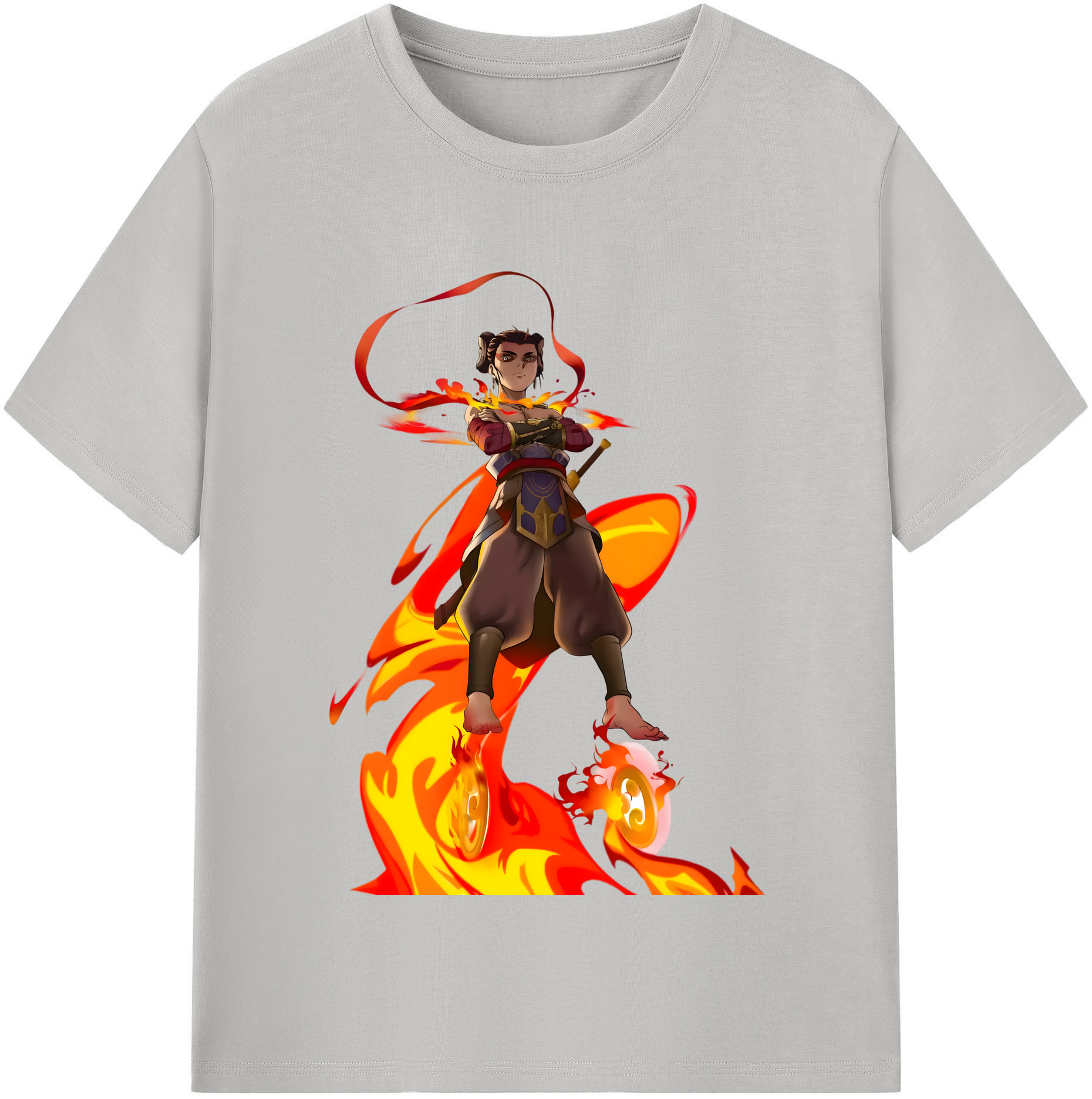 （画像用） Ne Zha 2 ナタ 魔童の大暴れ レディースカジュアルプリントTシャツ（綿100％）