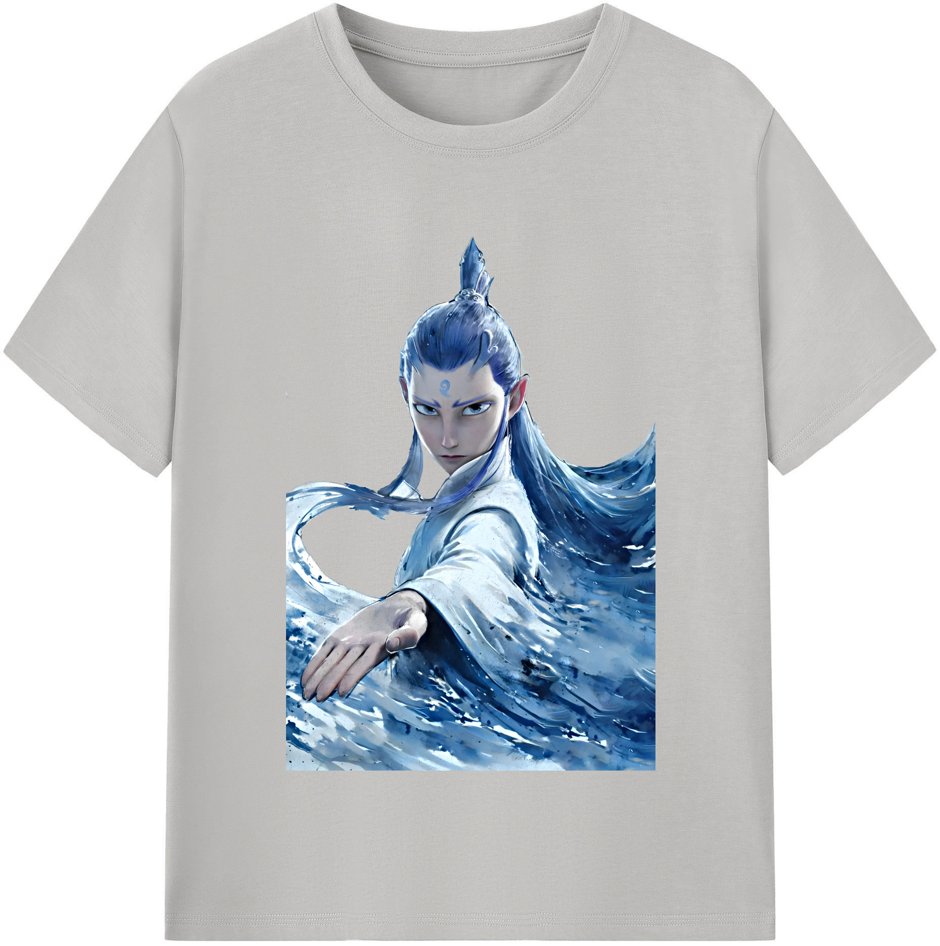 （画像用） Ne Zha 2 ナタ 魔童の大暴れ レディースカジュアルプリントTシャツ（綿100％）