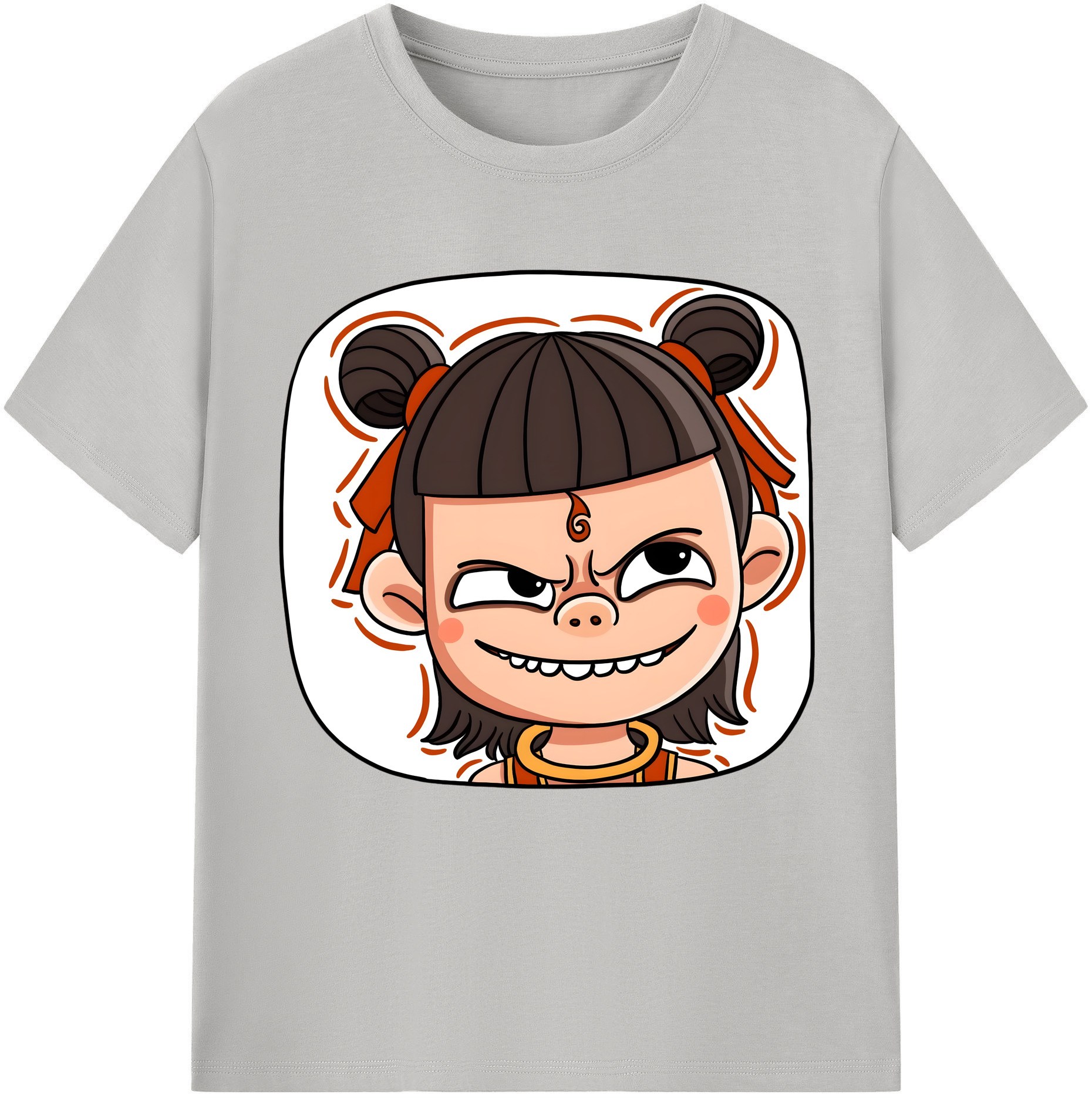 （画像用） Ne Zha 2 ナタ 魔童の大暴れ レディースカジュアルプリントTシャツ（綿100％）