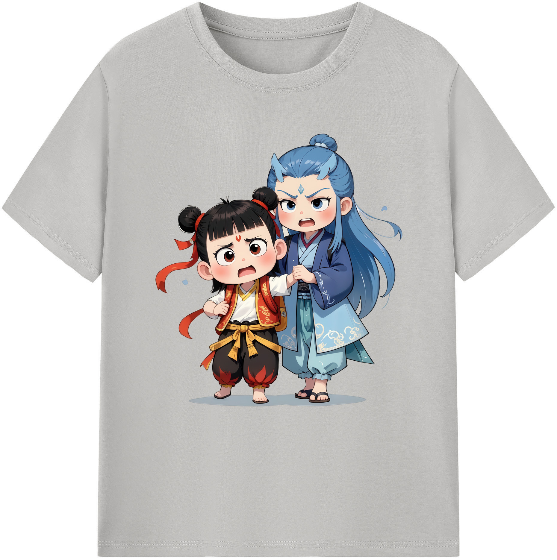 （画像用） Ne Zha 2 ナタ 魔童の大暴れ レディースカジュアルプリントTシャツ（綿100％）