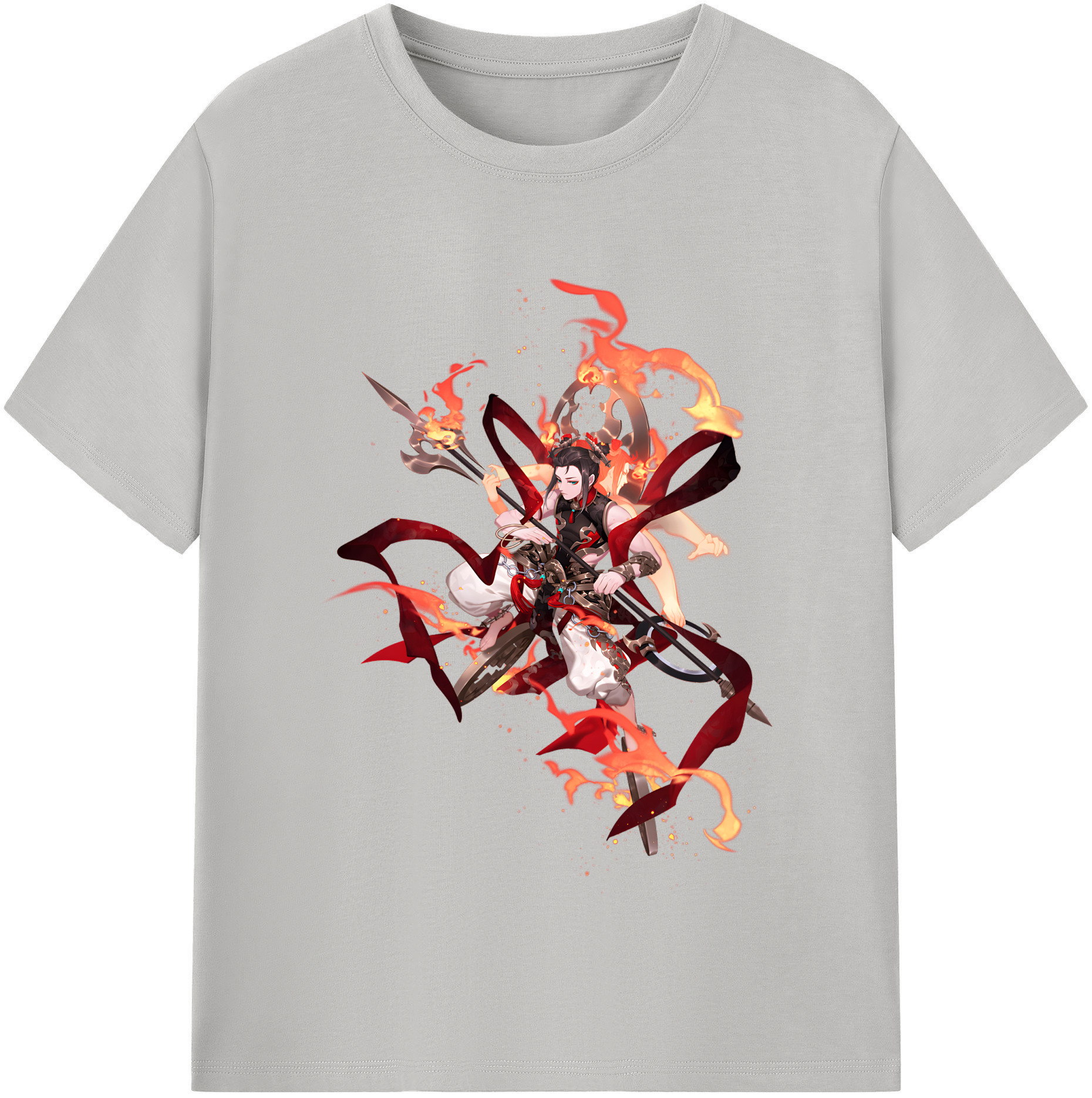 （画像用） Ne Zha 2 ナタ 魔童の大暴れ レディースカジュアルプリントTシャツ（綿100％）