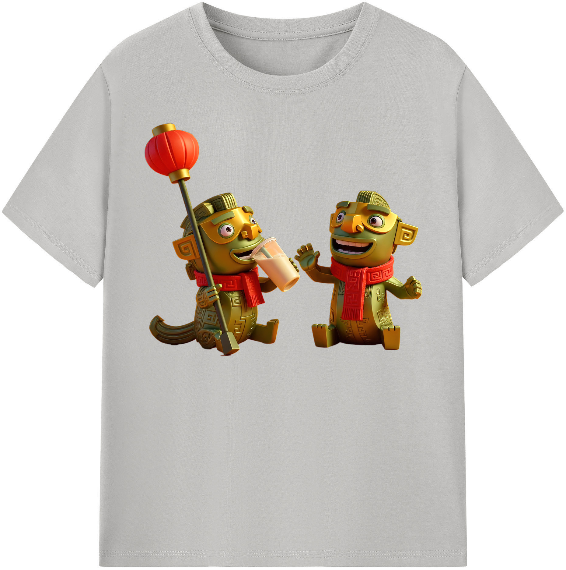 （画像用） Ne Zha 2 ナタ 魔童の大暴れ レディースカジュアルプリントTシャツ（綿100％）