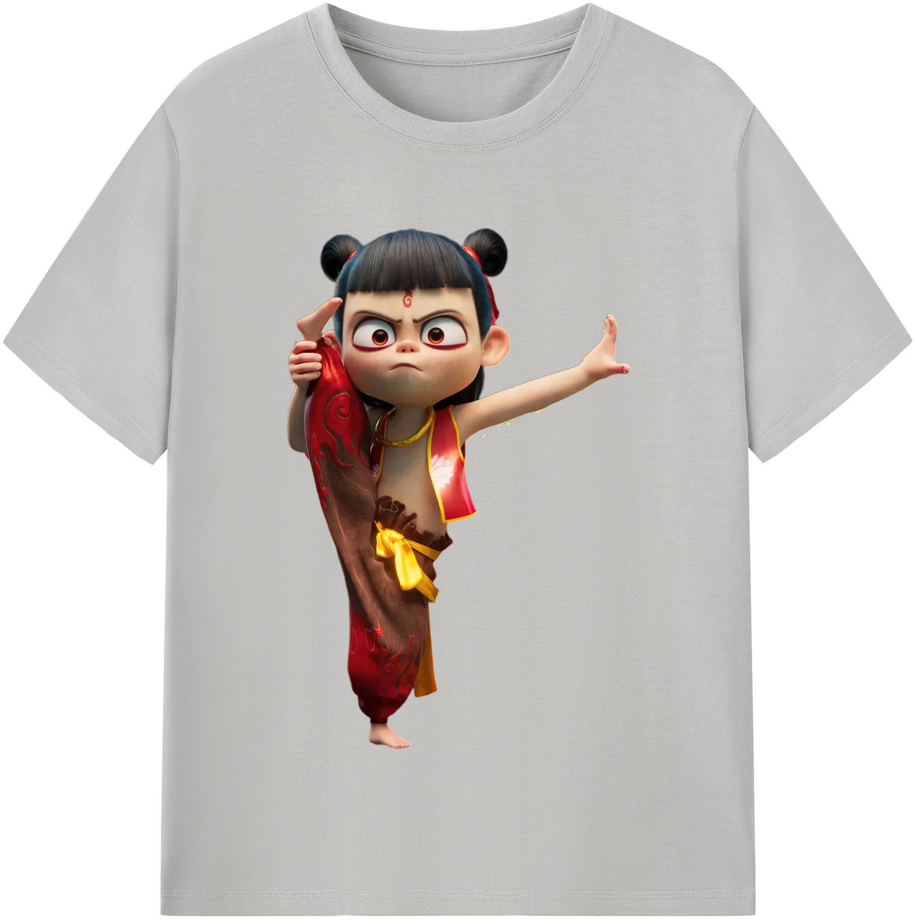 （画像用） Ne Zha 2 ナタ 魔童の大暴れ レディースカジュアルプリントTシャツ（綿100％）