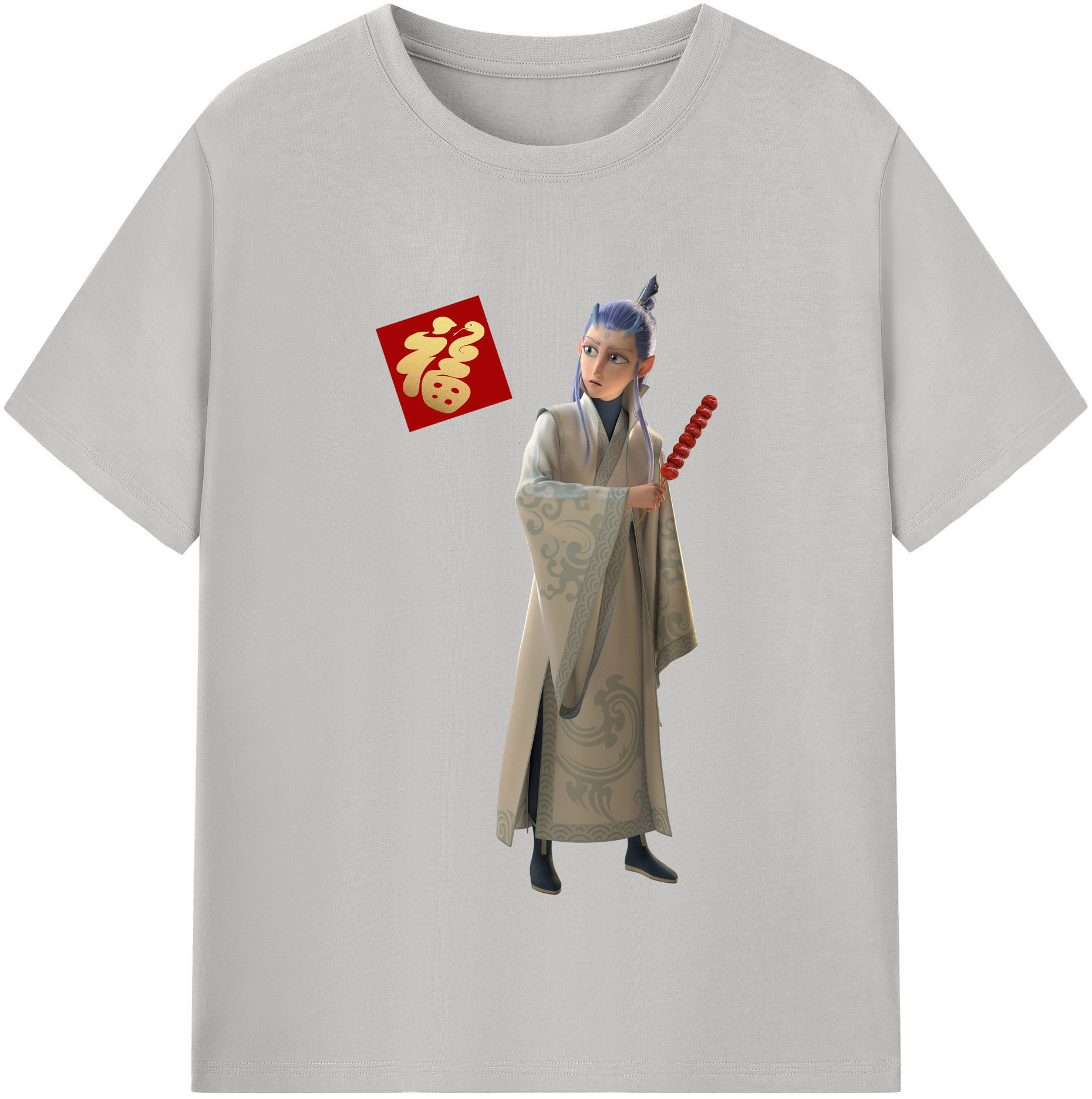 （画像用） Ne Zha 2 ナタ 魔童の大暴れ レディースカジュアルプリントTシャツ（綿100％）