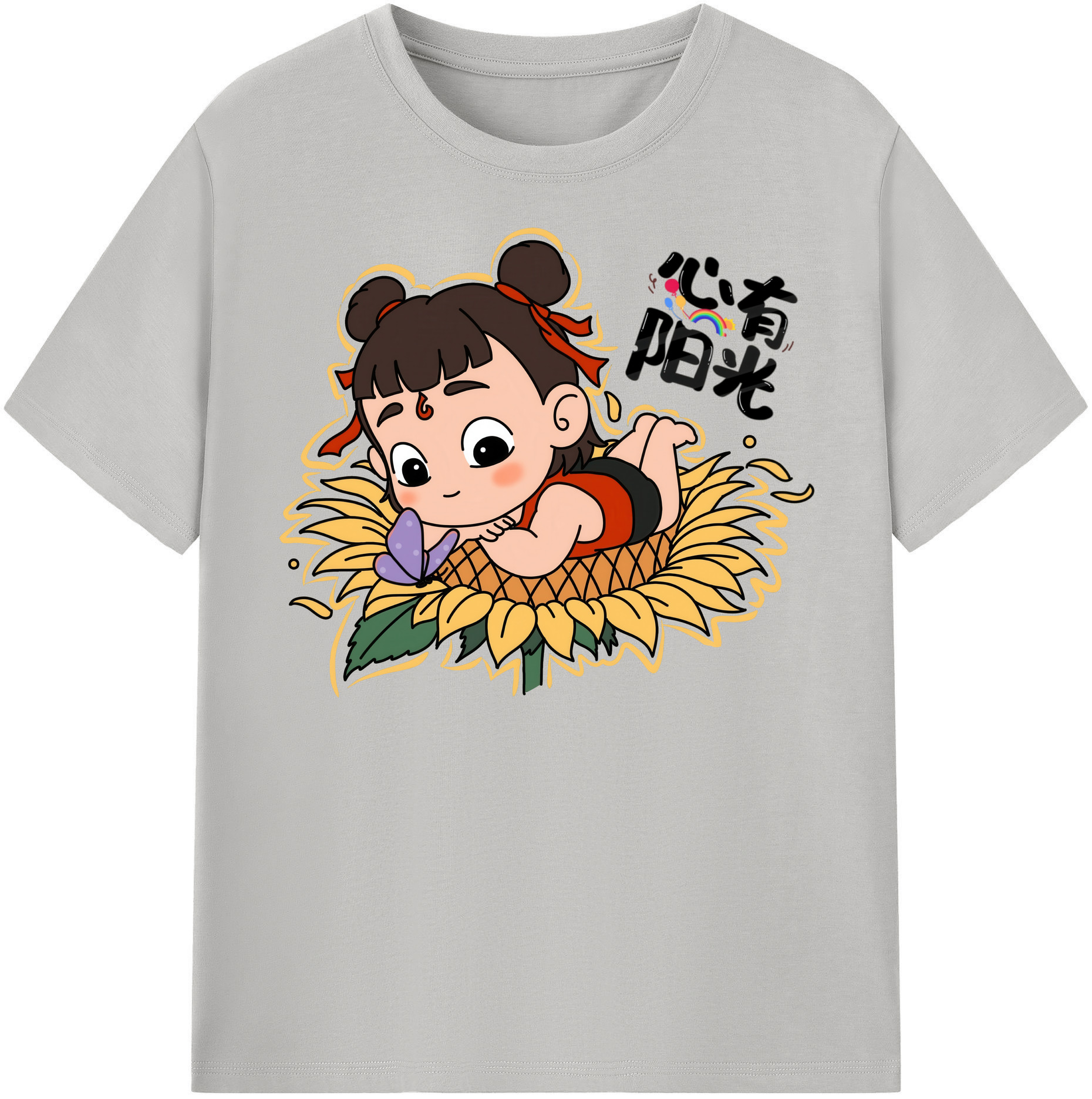 （画像用） Ne Zha 2 ナタ 魔童の大暴れ レディースカジュアルプリントTシャツ（綿100％）