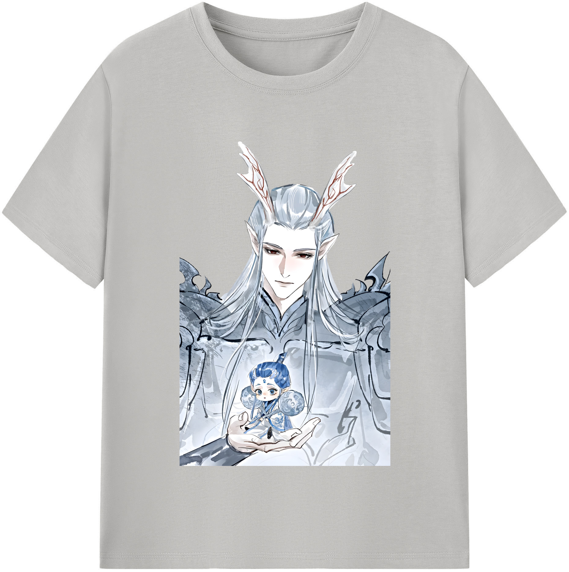 （画像用） Ne Zha 2 ナタ 魔童の大暴れ レディースカジュアルプリントTシャツ（綿100％）