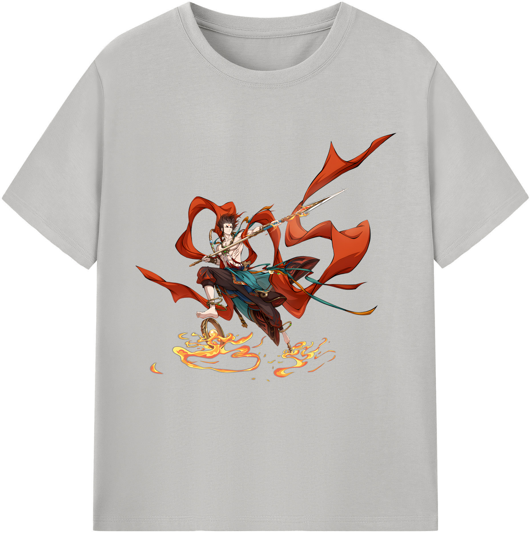 （画像用） Ne Zha 2 ナタ 魔童の大暴れ レディースカジュアルプリントTシャツ（綿100％）