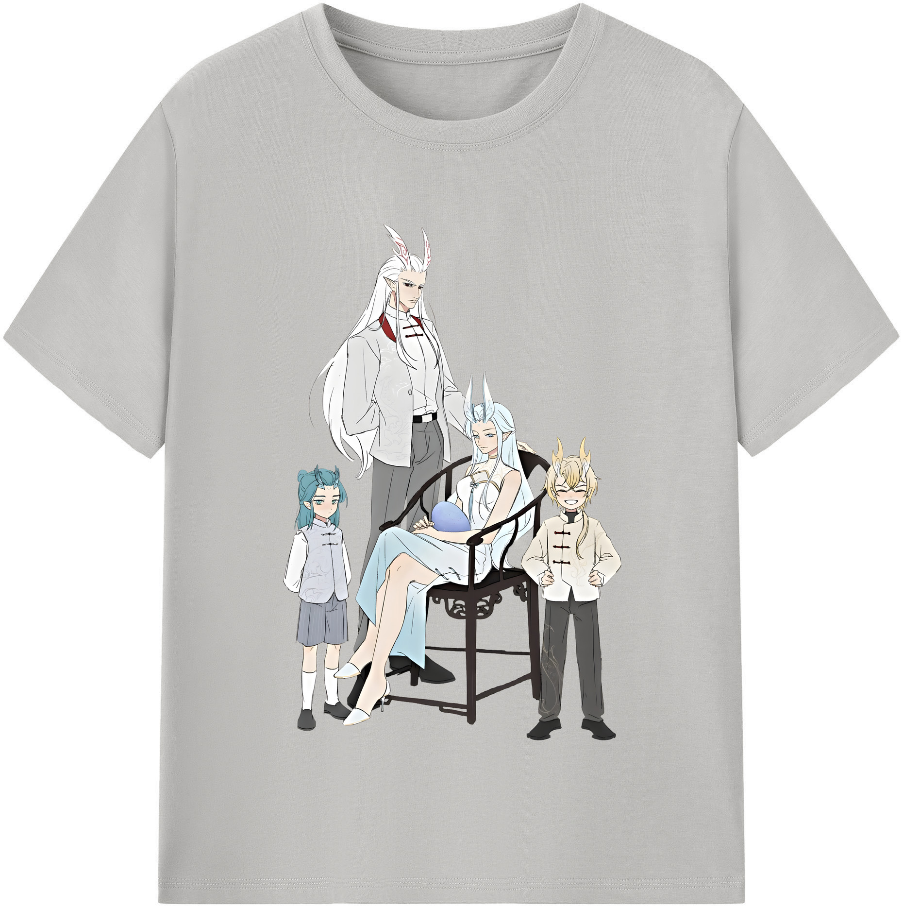 （画像用） Ne Zha 2 ナタ 魔童の大暴れ レディースカジュアルプリントTシャツ（綿100％）