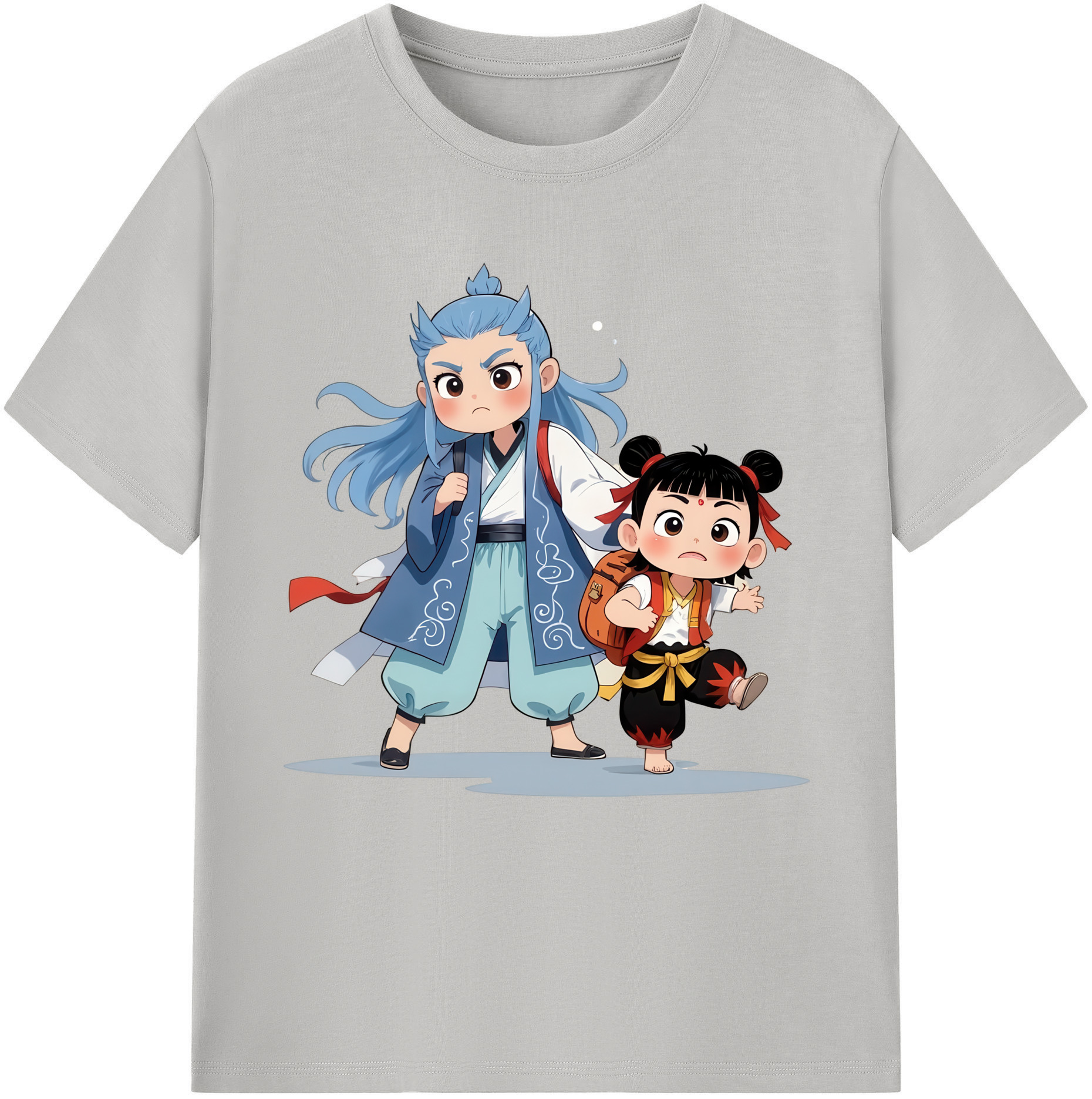 （画像用） Ne Zha 2 ナタ 魔童の大暴れ レディースカジュアルプリントTシャツ（綿100％）