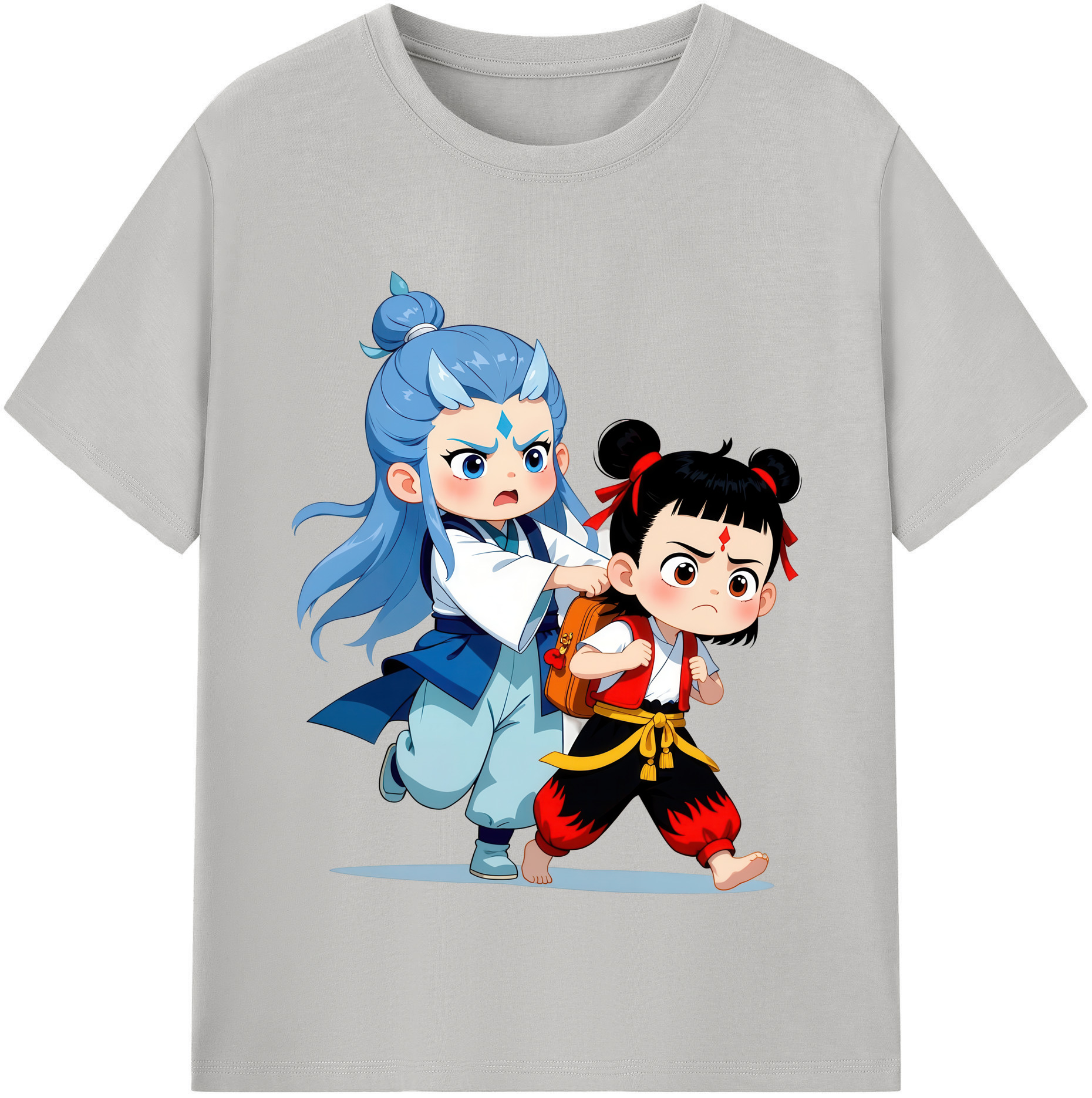 （画像用） Ne Zha 2 ナタ 魔童の大暴れ レディースカジュアルプリントTシャツ（綿100％）