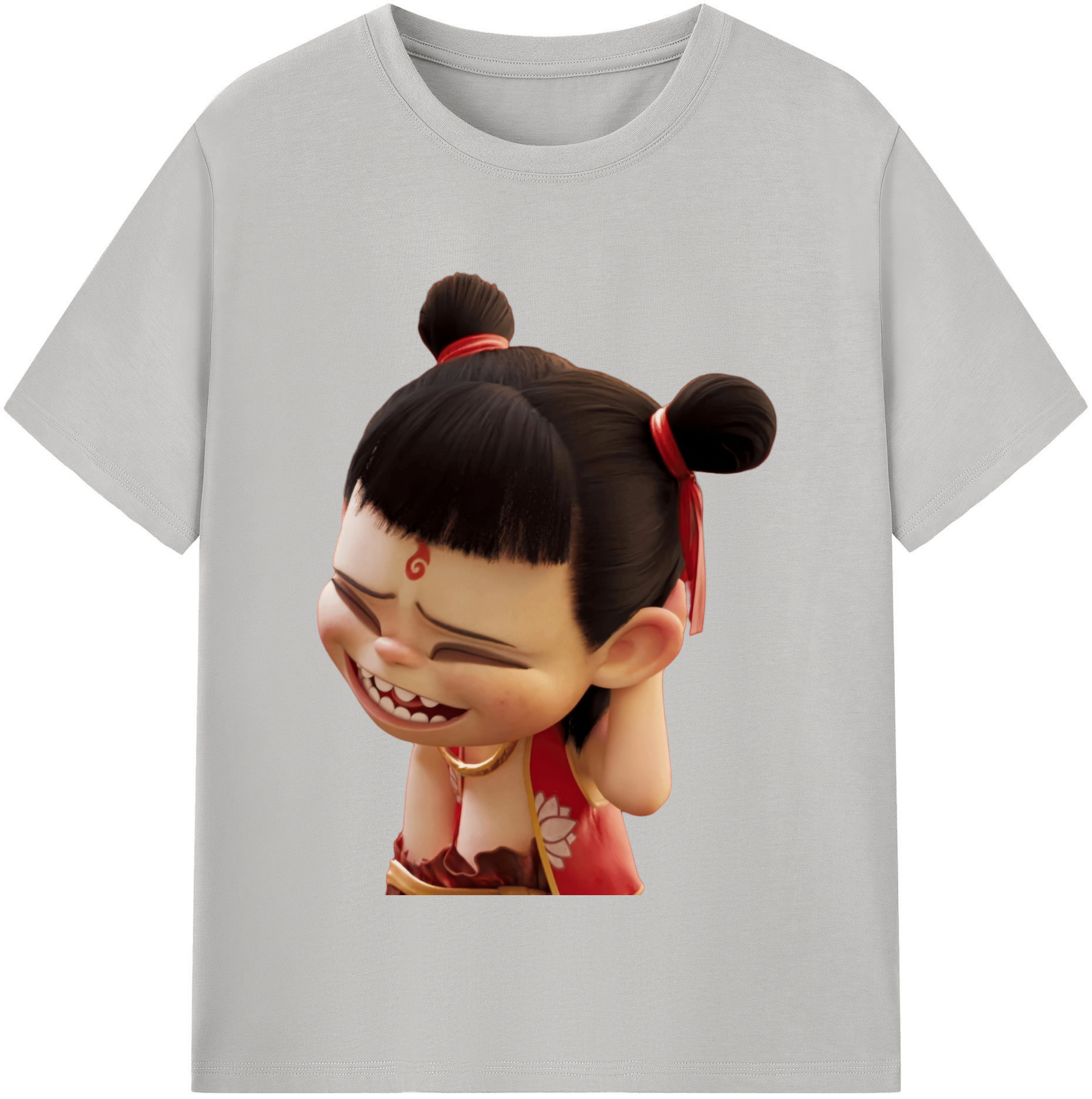 （画像用） Ne Zha 2 ナタ 魔童の大暴れ レディースカジュアルプリントTシャツ（綿100％）