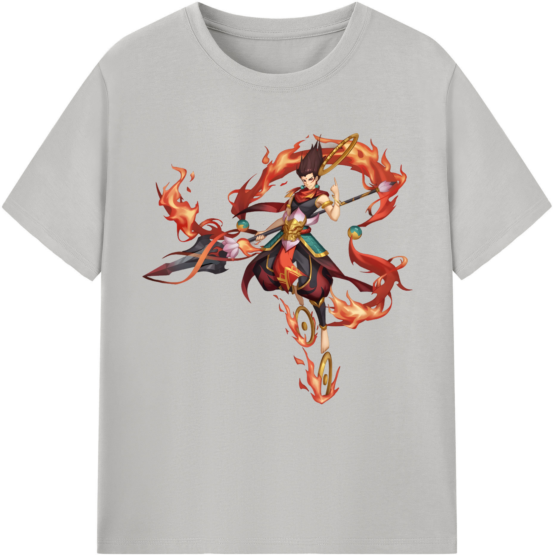 （画像用） Ne Zha 2 ナタ 魔童の大暴れ レディースカジュアルプリントTシャツ（綿100％）