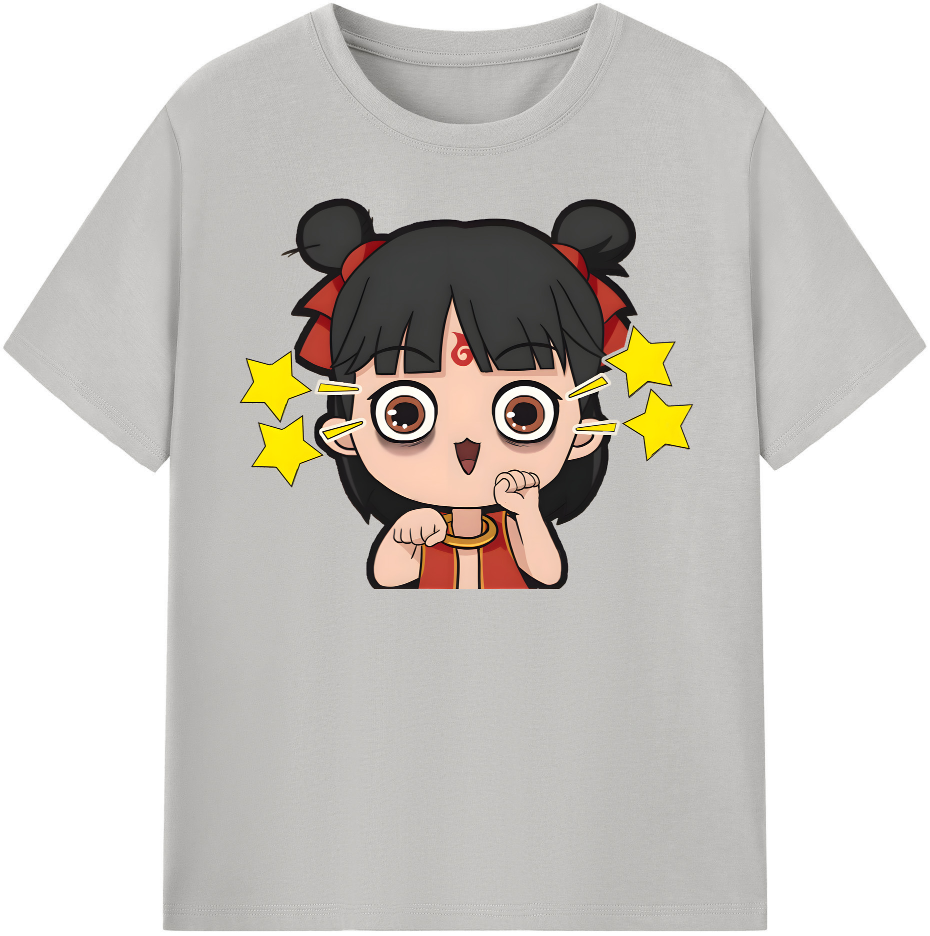 （画像用） Ne Zha 2 ナタ 魔童の大暴れ レディースカジュアルプリントTシャツ（綿100％）