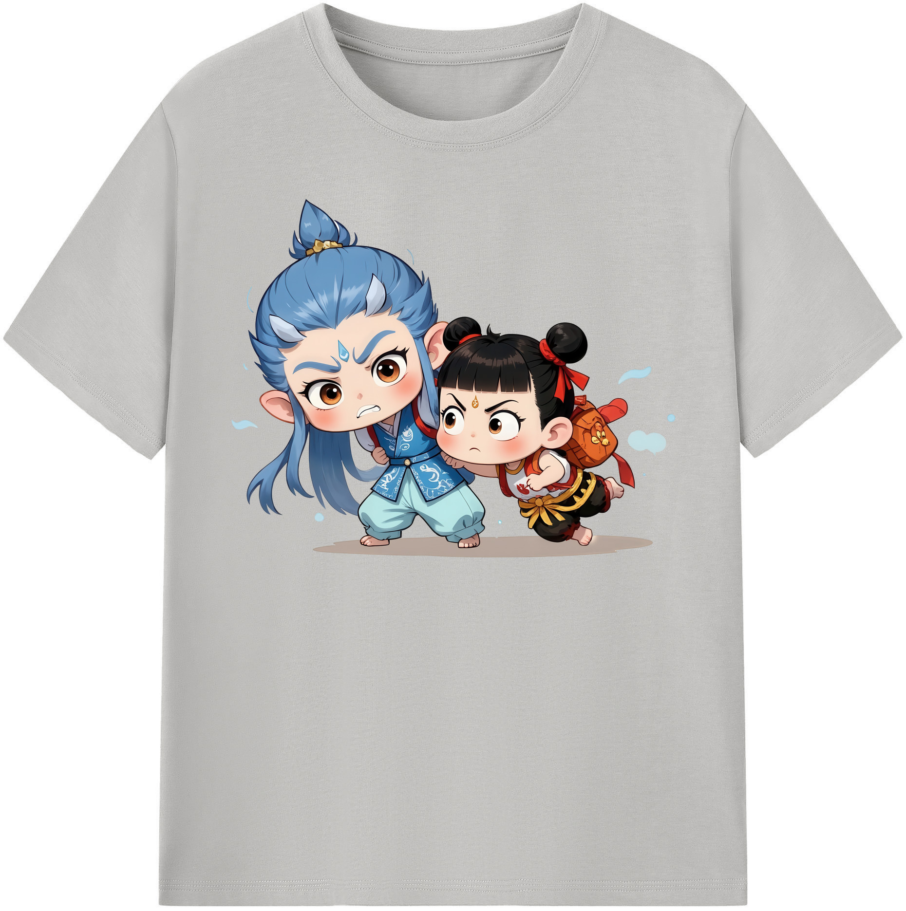 （画像用） Ne Zha 2 ナタ 魔童の大暴れ レディースカジュアルプリントTシャツ（綿100％）