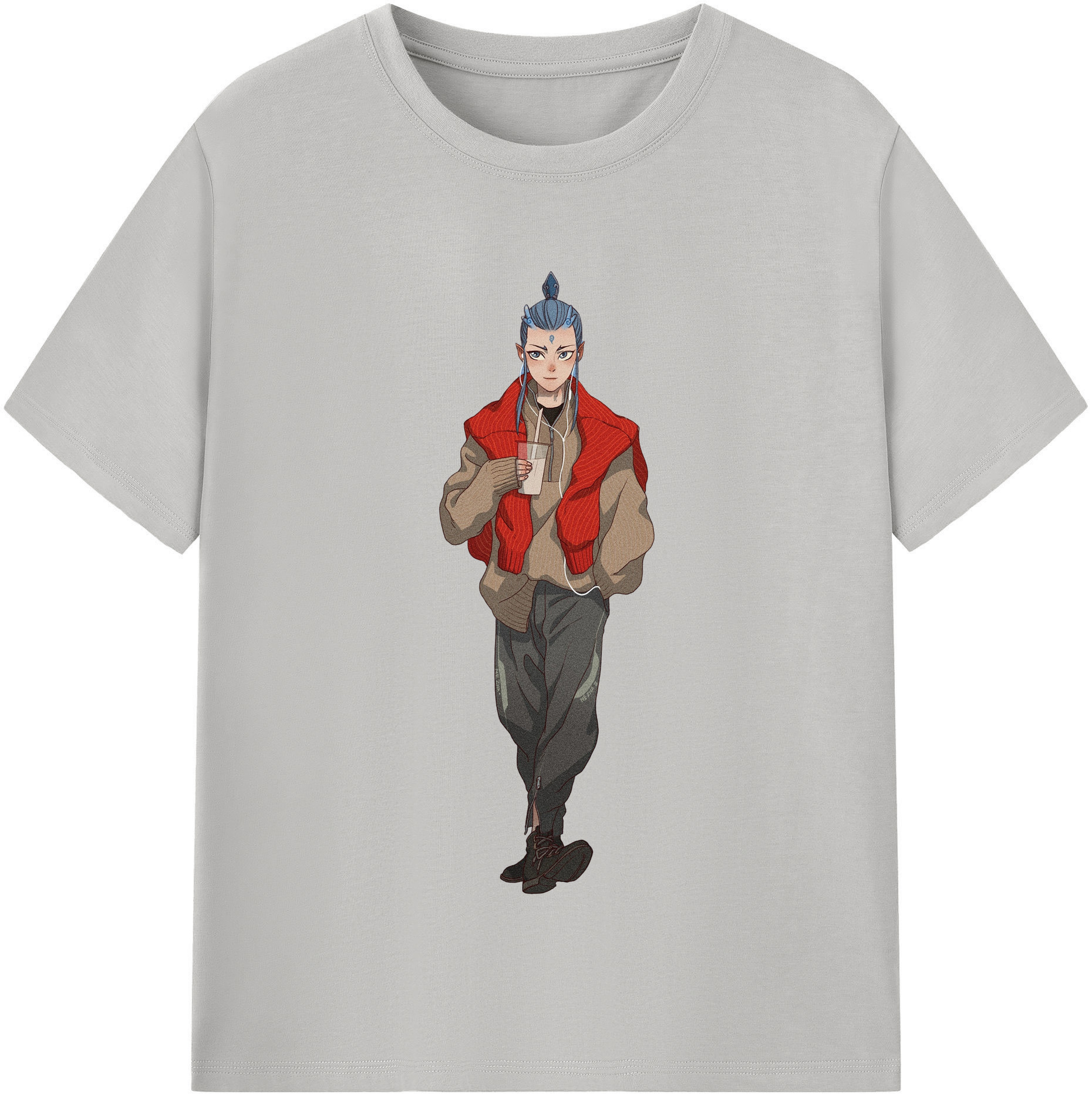 （画像用） Ne Zha 2 ナタ 魔童の大暴れ レディースカジュアルプリントTシャツ（綿100％）