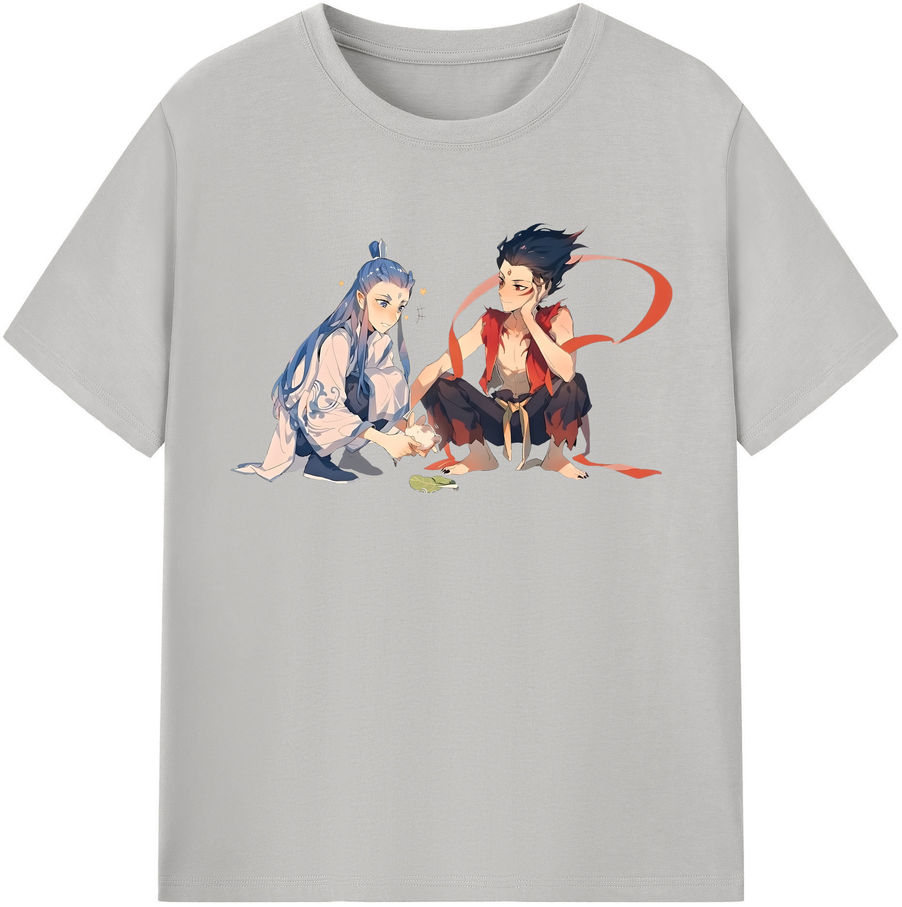 （画像用） Ne Zha 2 ナタ 魔童の大暴れ レディースカジュアルプリントTシャツ（綿100％）