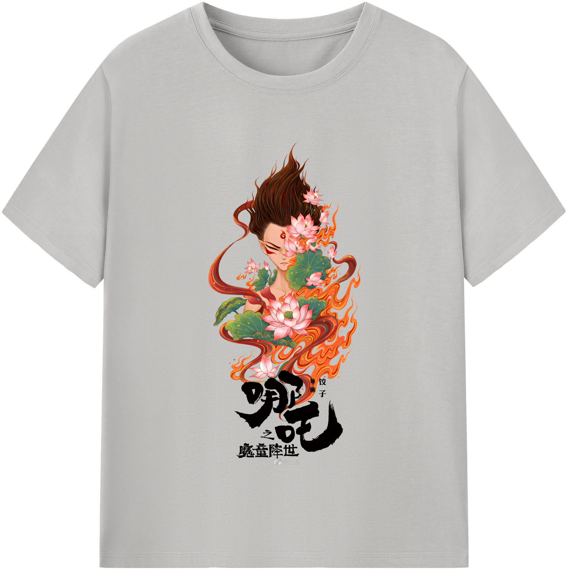 （画像用） Ne Zha 2 ナタ 魔童の大暴れ レディースカジュアルプリントTシャツ（綿100％）