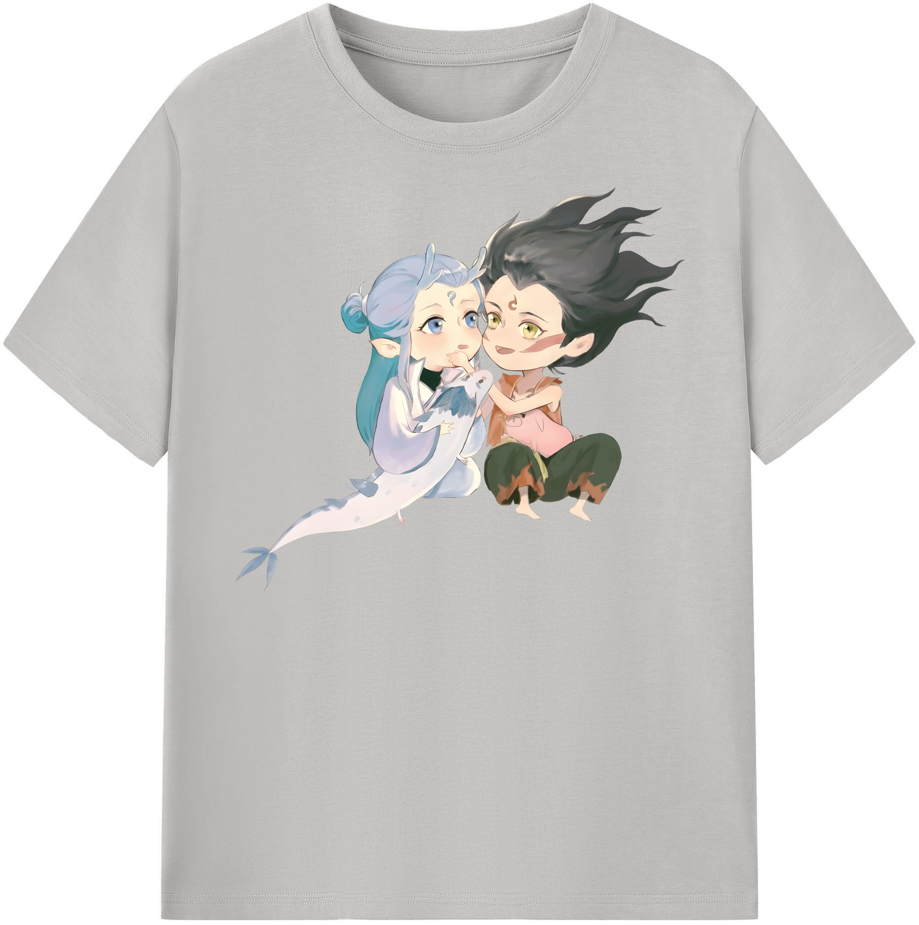 （画像用） Ne Zha 2 ナタ 魔童の大暴れ レディースカジュアルプリントTシャツ（綿100％）