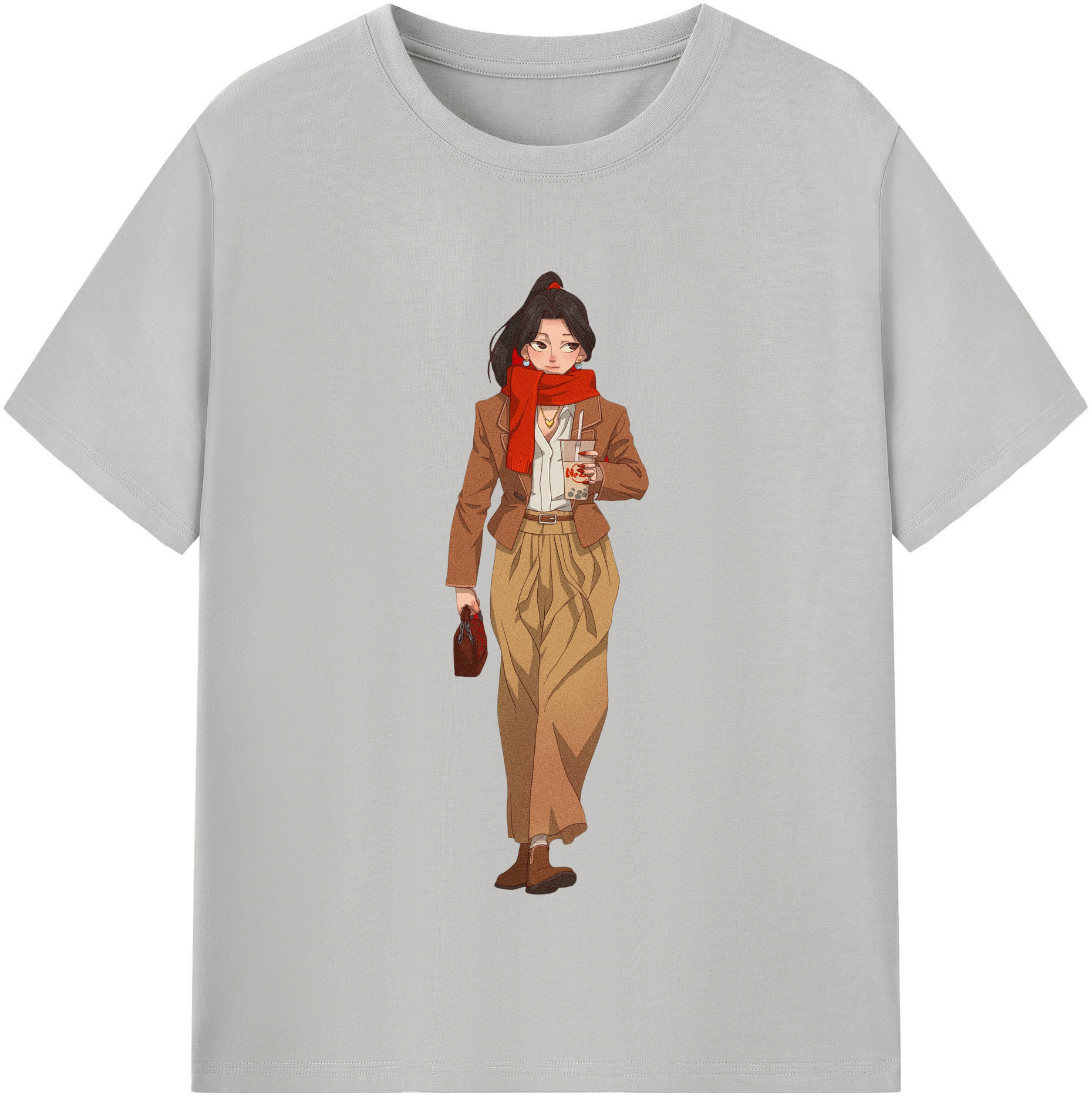 （画像用） Ne Zha 2 ナタ 魔童の大暴れ レディースカジュアルプリントTシャツ（綿100％）