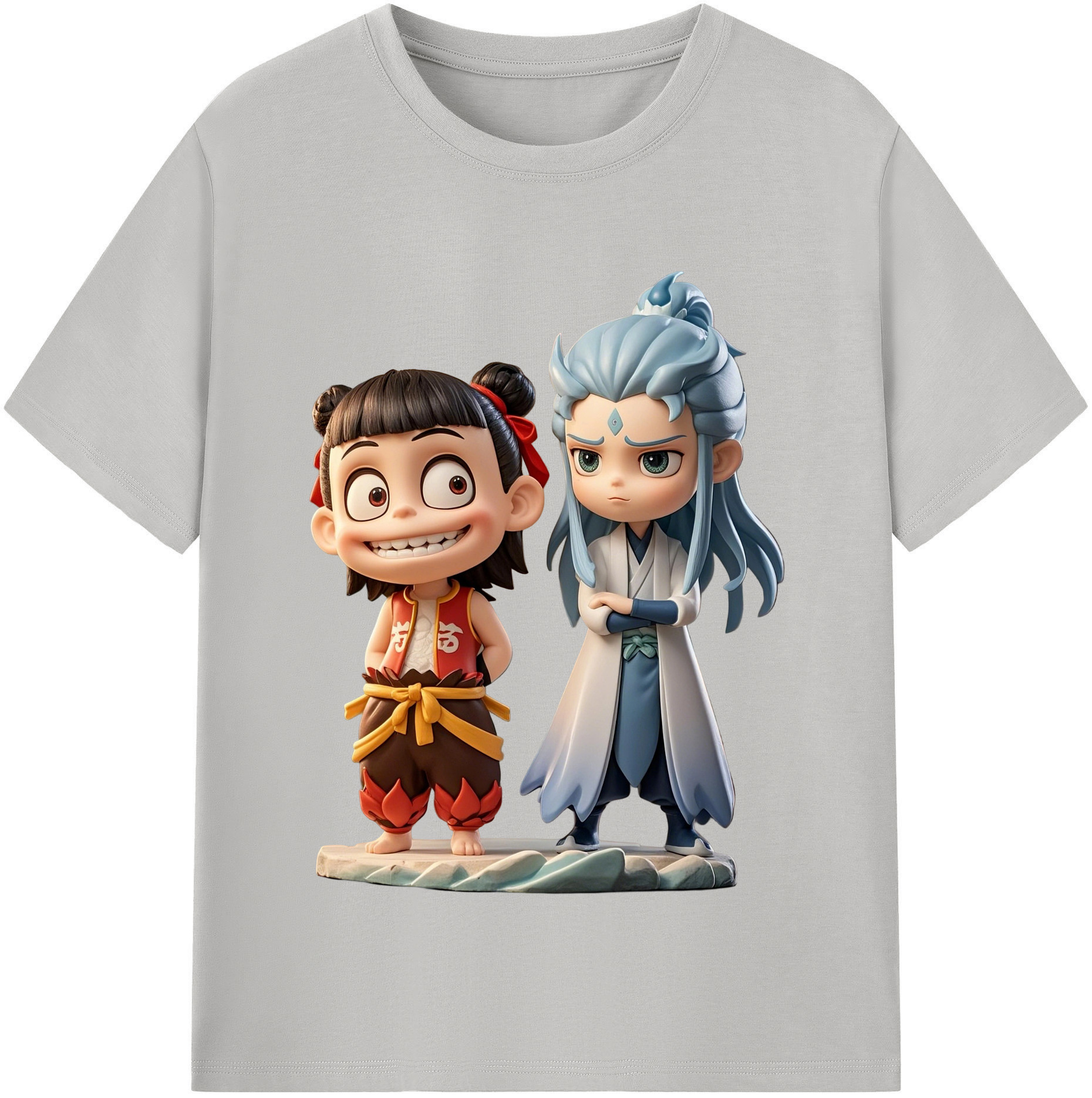 （画像用） Ne Zha 2 ナタ 魔童の大暴れ レディースカジュアルプリントTシャツ（綿100％）